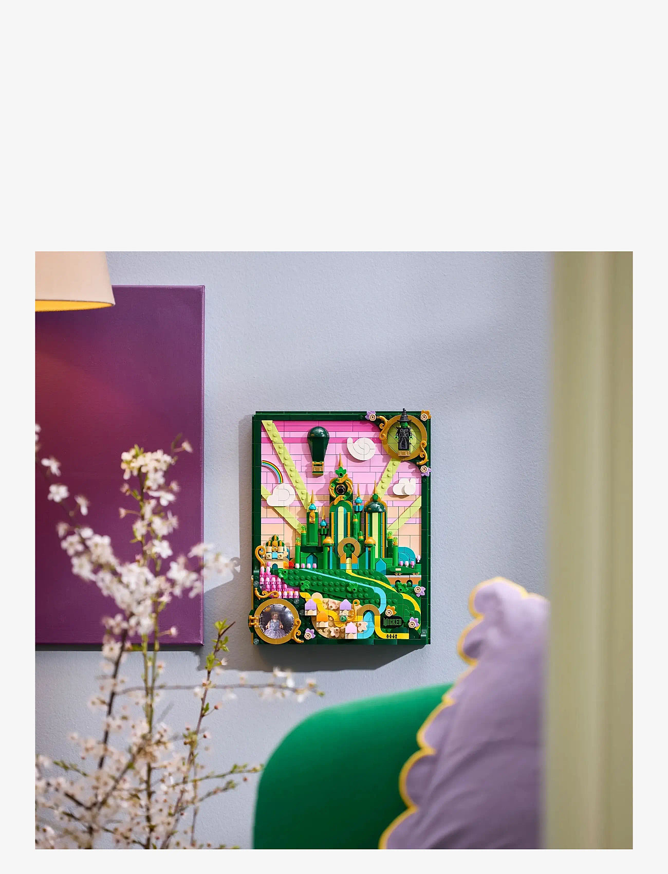 LEGO - Wicked Emerald City Wall Art Fantasy Gift for Adults 75685 - fødselsdagsgaver - multi - 3