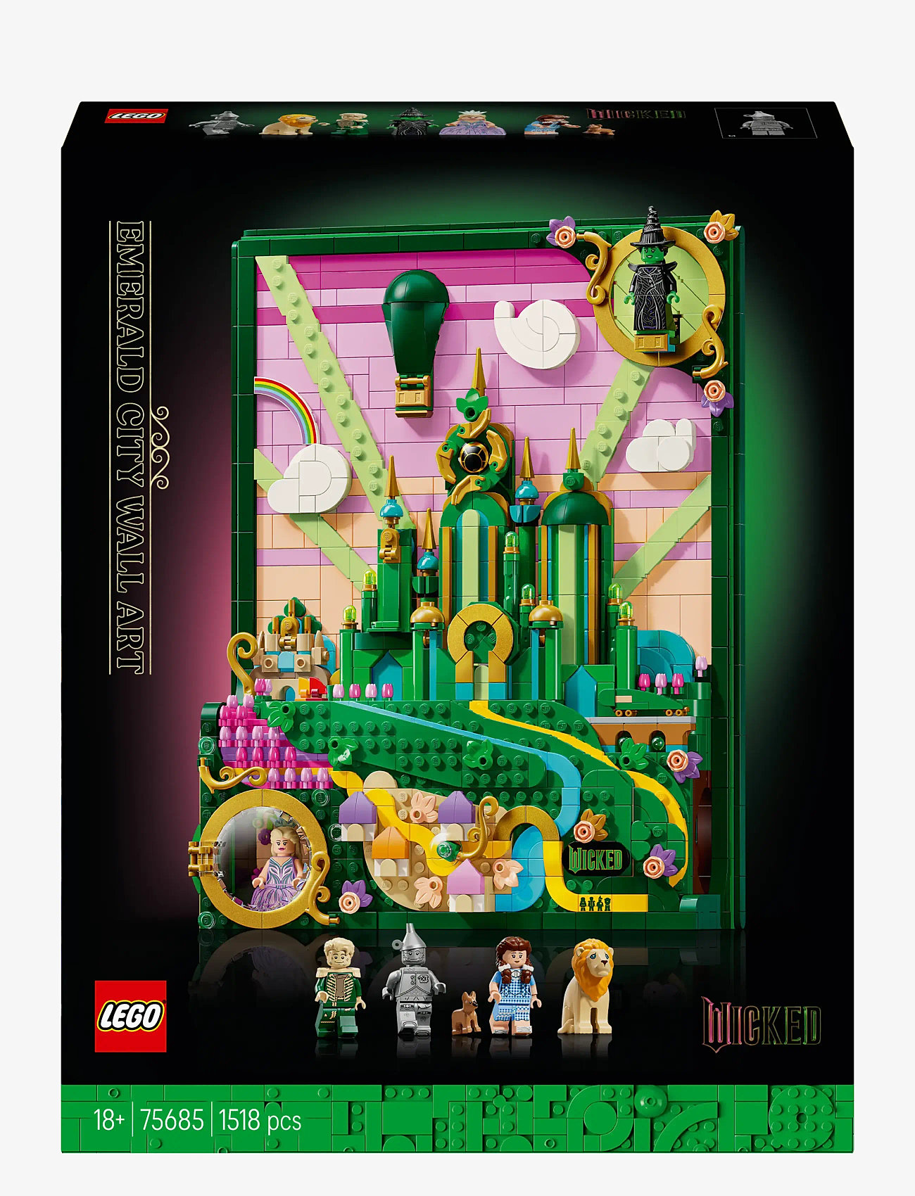 LEGO - Wicked Emerald City Wall Art Fantasy Gift for Adults 75685 - fødselsdagsgaver - multi - 5