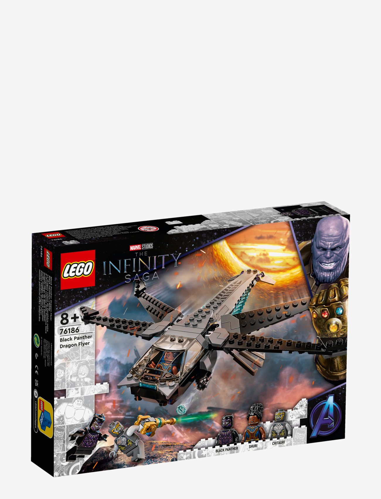 LEGO - Marvel Black Panther Dragon Flyer 76186 Building Kit - multicolor - 2