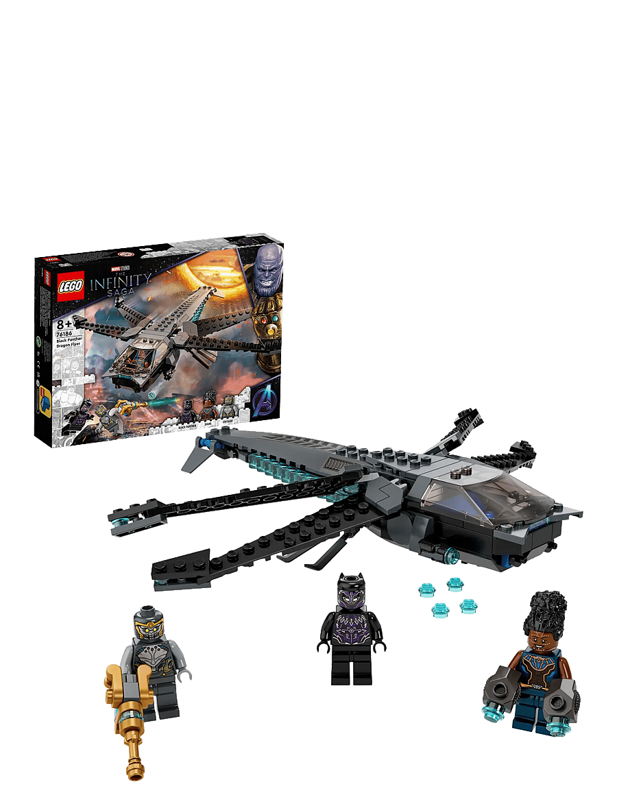 LEGO - Marvel Black Panther Dragon Flyer 76186 Building Kit - multicolor - 0