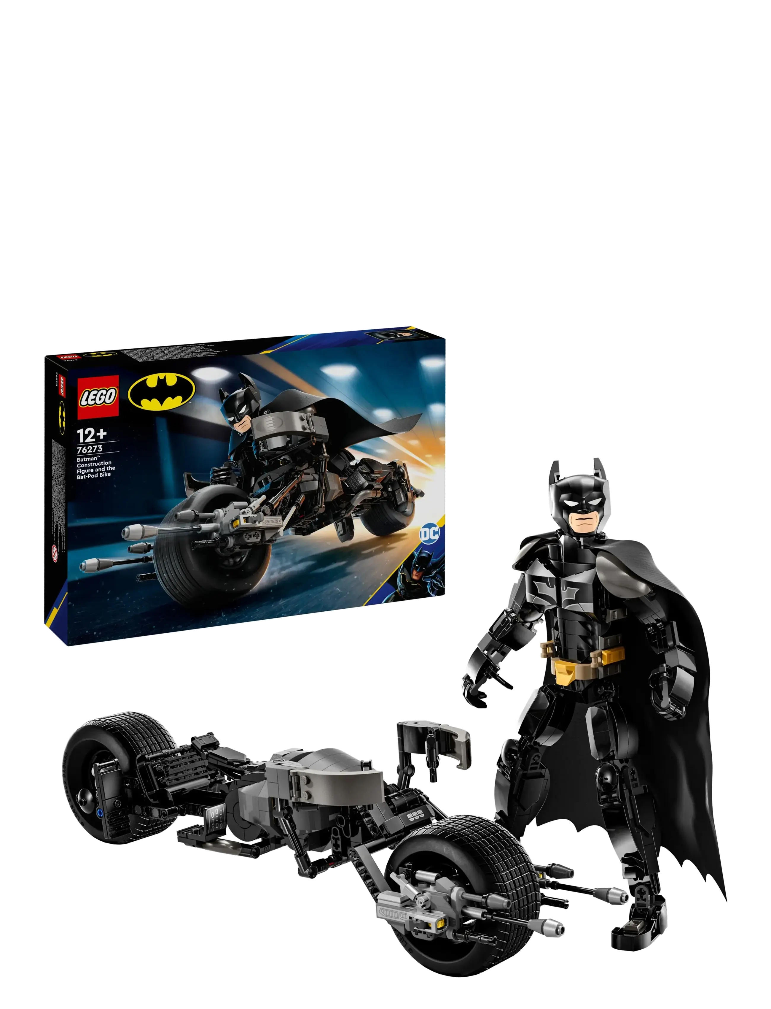 LEGO Byg Selv-Figur Af Batman Og Batpod-Motorcyklen 76273, One Size, Lego Spielzeug, Mehrfarbig/gemustert - Super Heroes, Kinder