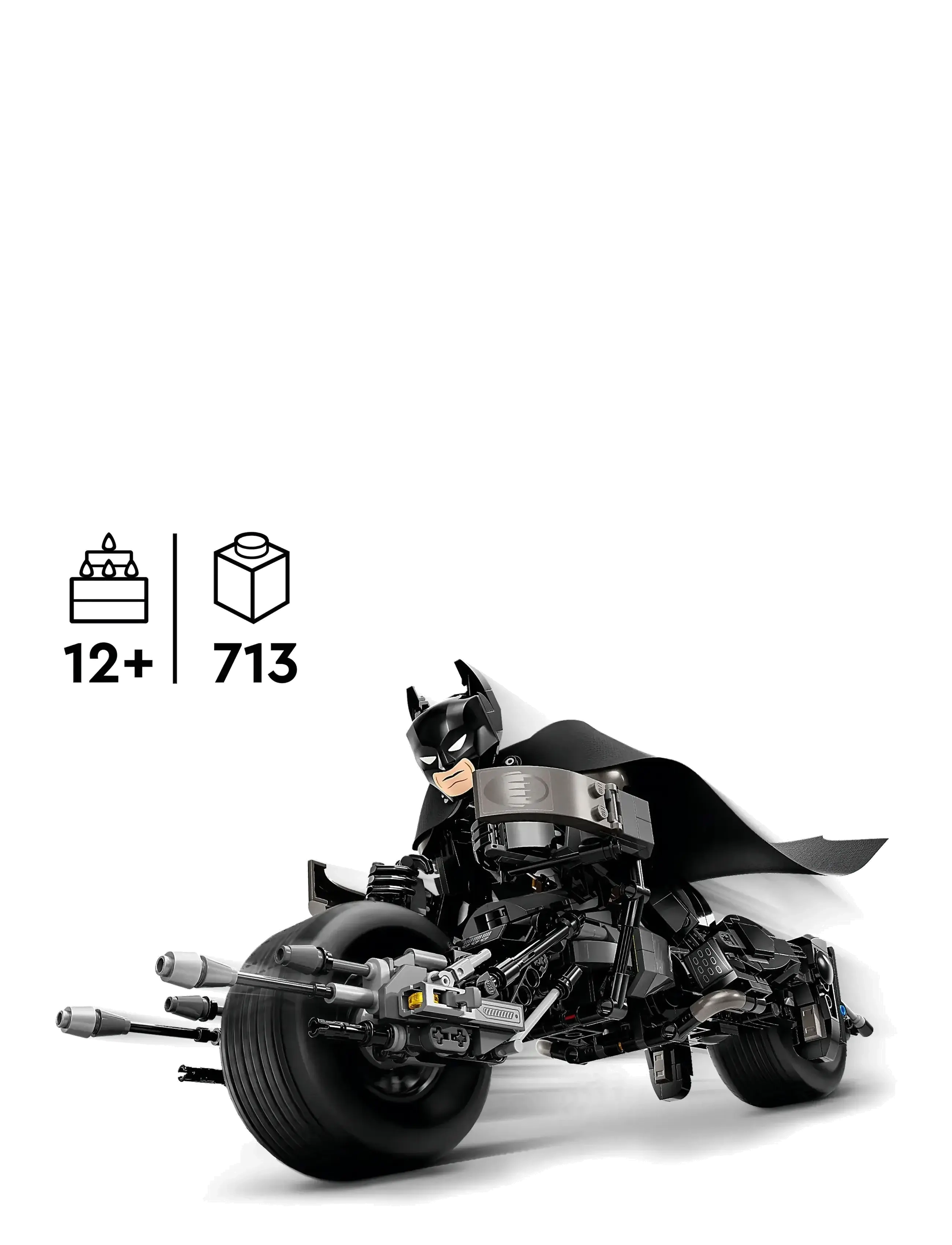 LEGO - DC Batman™: Batman Construction Figure & the Bat-Pod Bike 76273 - veiksmo figūrėlės - multi - 1