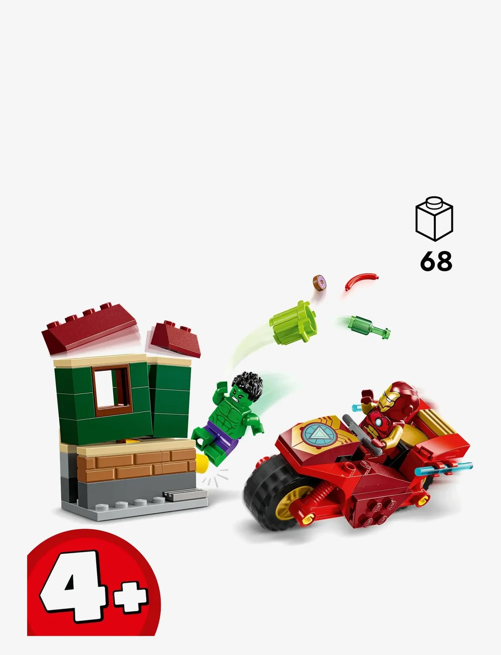LEGO - Marvel Iron Man with Bike and The Hulk Playset 76287 - lego super heroes - multi - 1