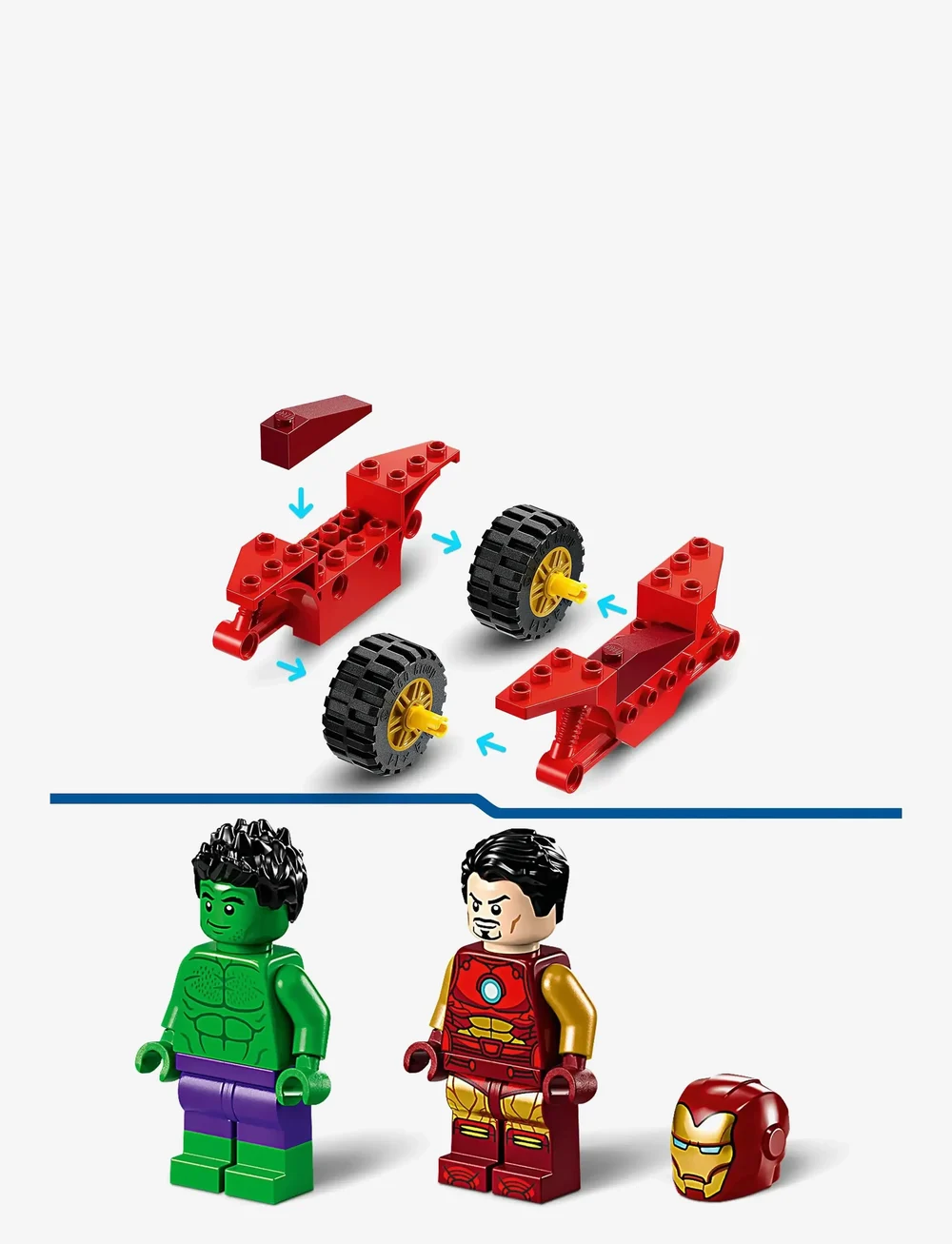 LEGO - Marvel Iron Man with Bike and The Hulk Playset 76287 - lego super heroes - multi - 4