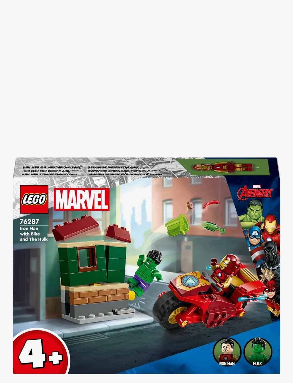 LEGO - Marvel Iron Man with Bike and The Hulk Playset 76287 - lego super heroes - multi - 5