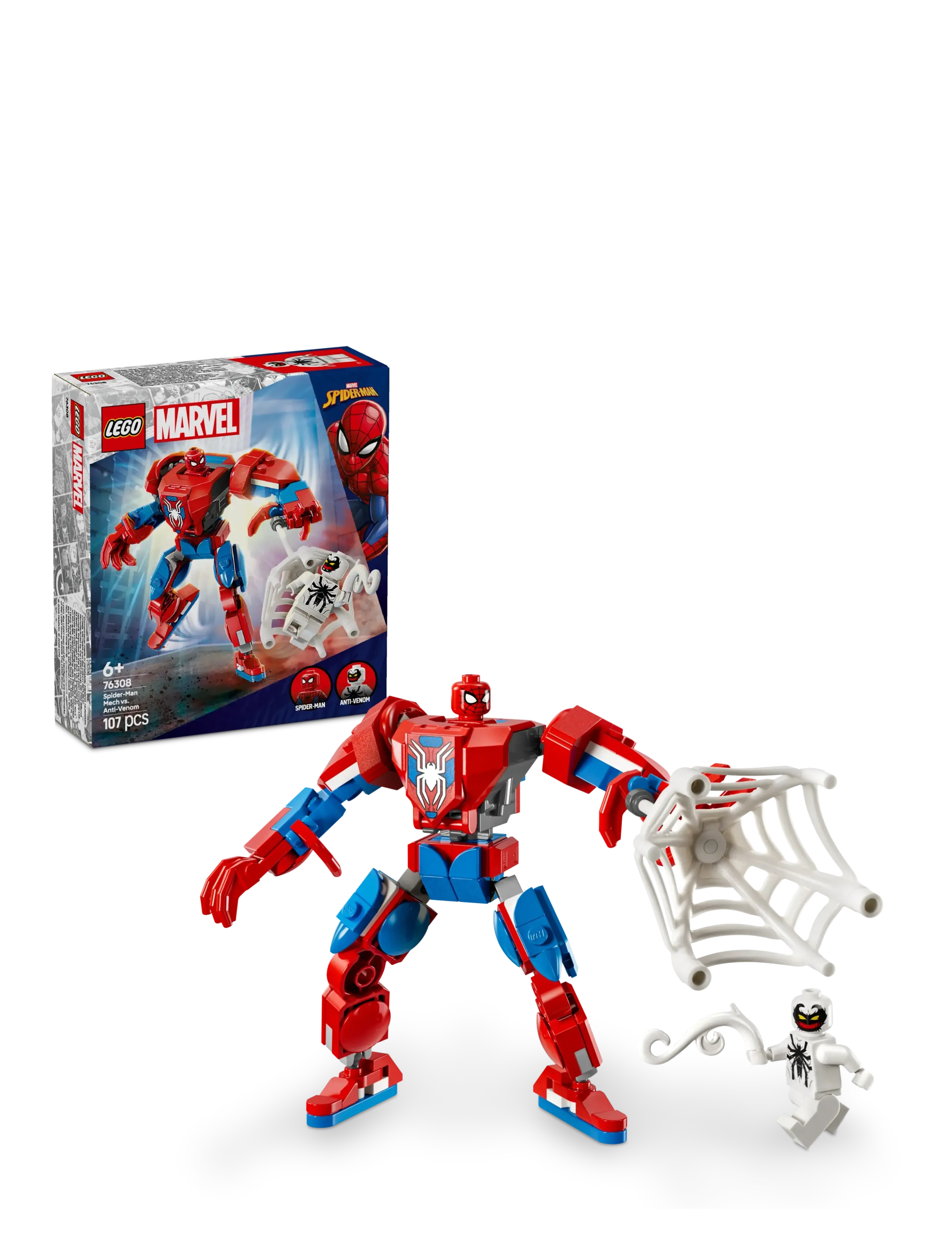 Marvel Spider-Man Mech vs. Anti-Venom Buildable Toy Figure Set 76308 - MULTI