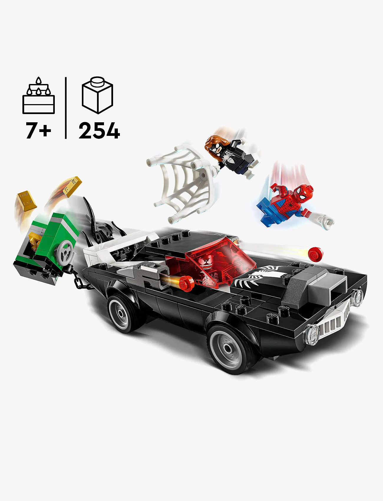 LEGO - Marvel Spider-Man vs. Venom Muscle Car Buildable Toy Vehicle Set 76309 - lego super heroes - multi - 1