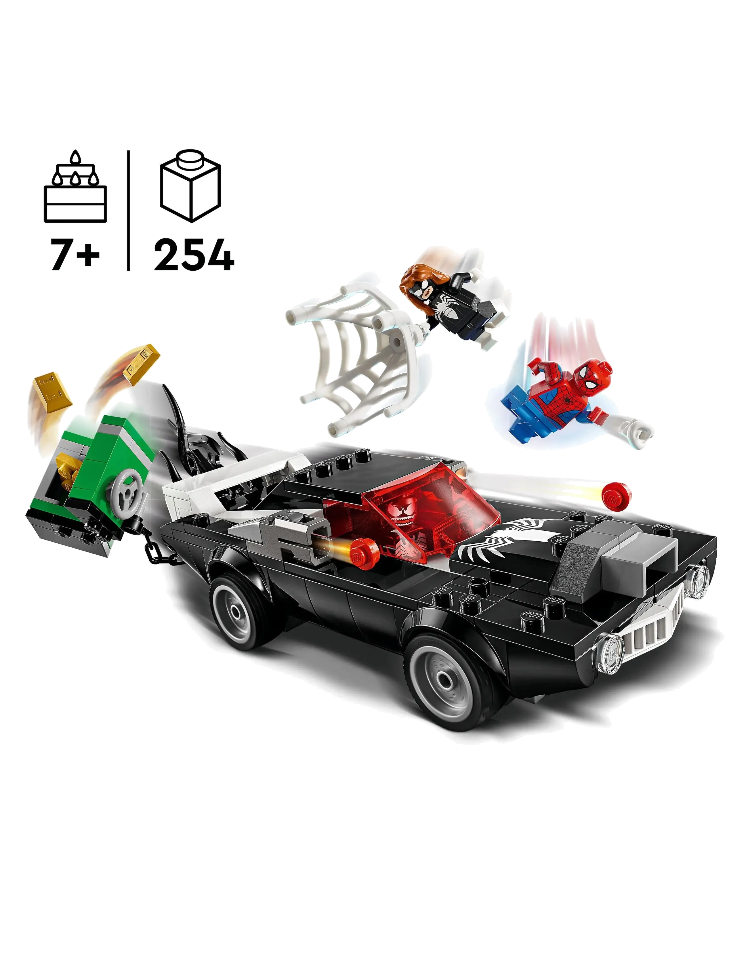 LEGO - Marvel Spider-Man vs. Venom Muscle Car Buildable Toy Vehicle Set 76309 - lego super heroes - multi - 1