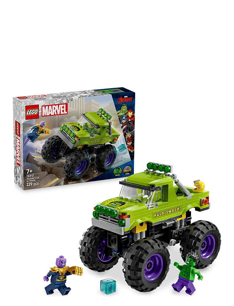 LEGO - Marvel The Hulk Truck vs. Thanos Super Hero Building Toy Vehicle 76312 - lego super heroes - multi - 0
