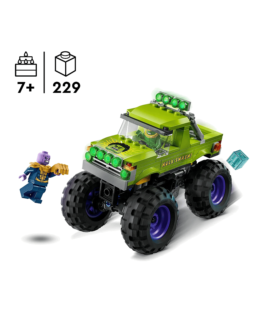 LEGO - Marvel The Hulk Truck vs. Thanos Super Hero Building Toy Vehicle 76312 - lego super heroes - multi - 1
