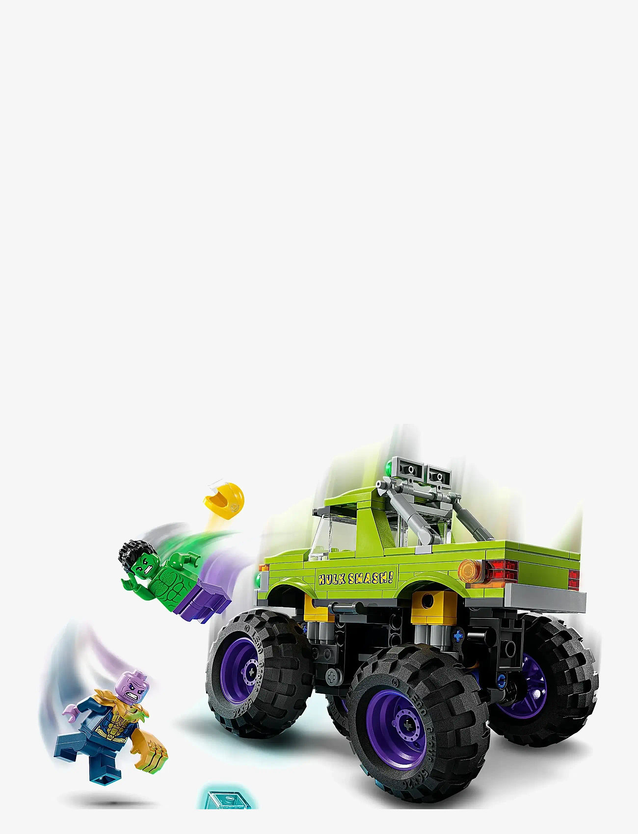 LEGO - Marvel The Hulk Truck vs. Thanos Super Hero Building Toy Vehicle 76312 - lego super heroes - multi - 3