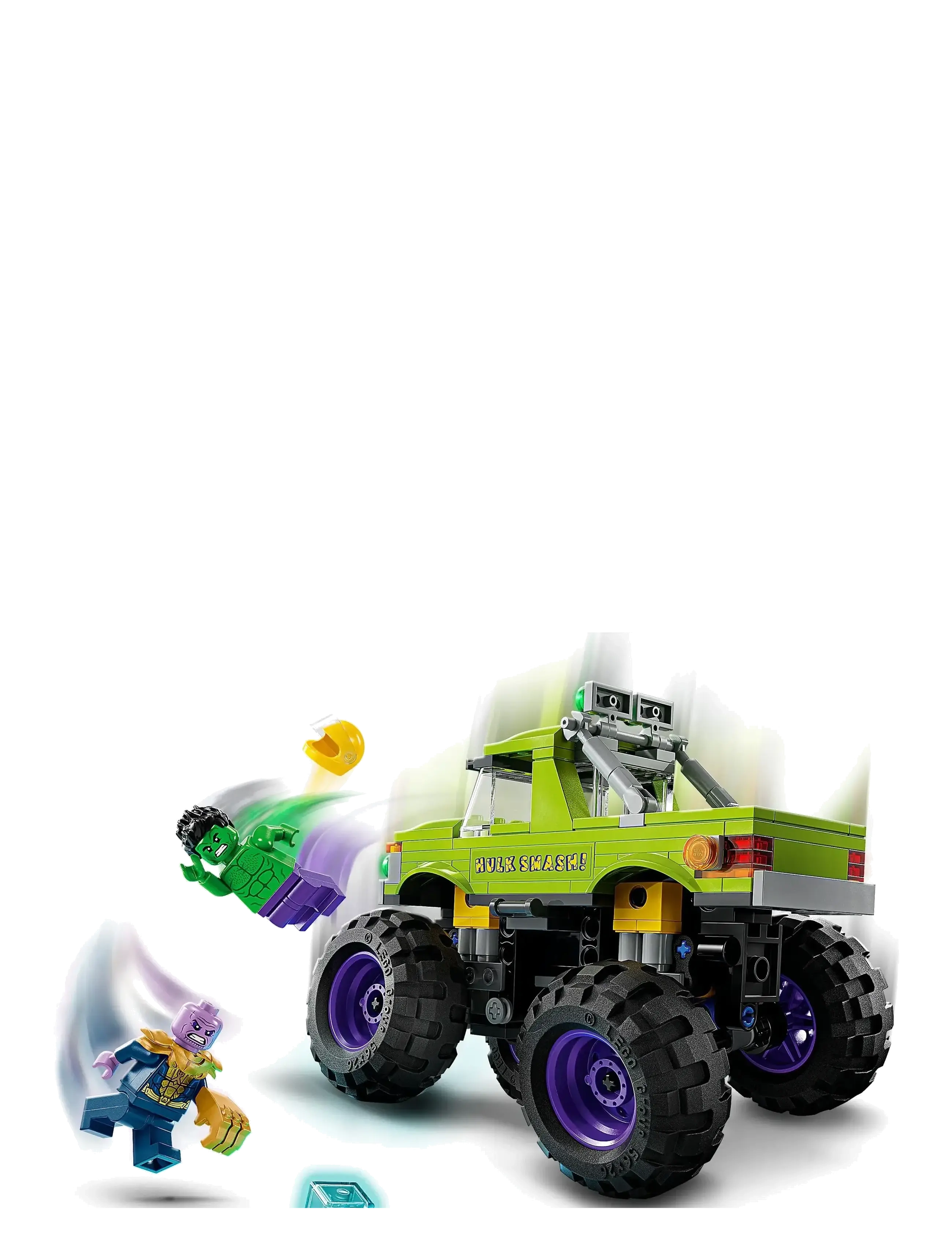 LEGO - Marvel The Hulk Truck vs. Thanos Super Hero Building Toy Vehicle 76312 - lego super heroes - multi - 3