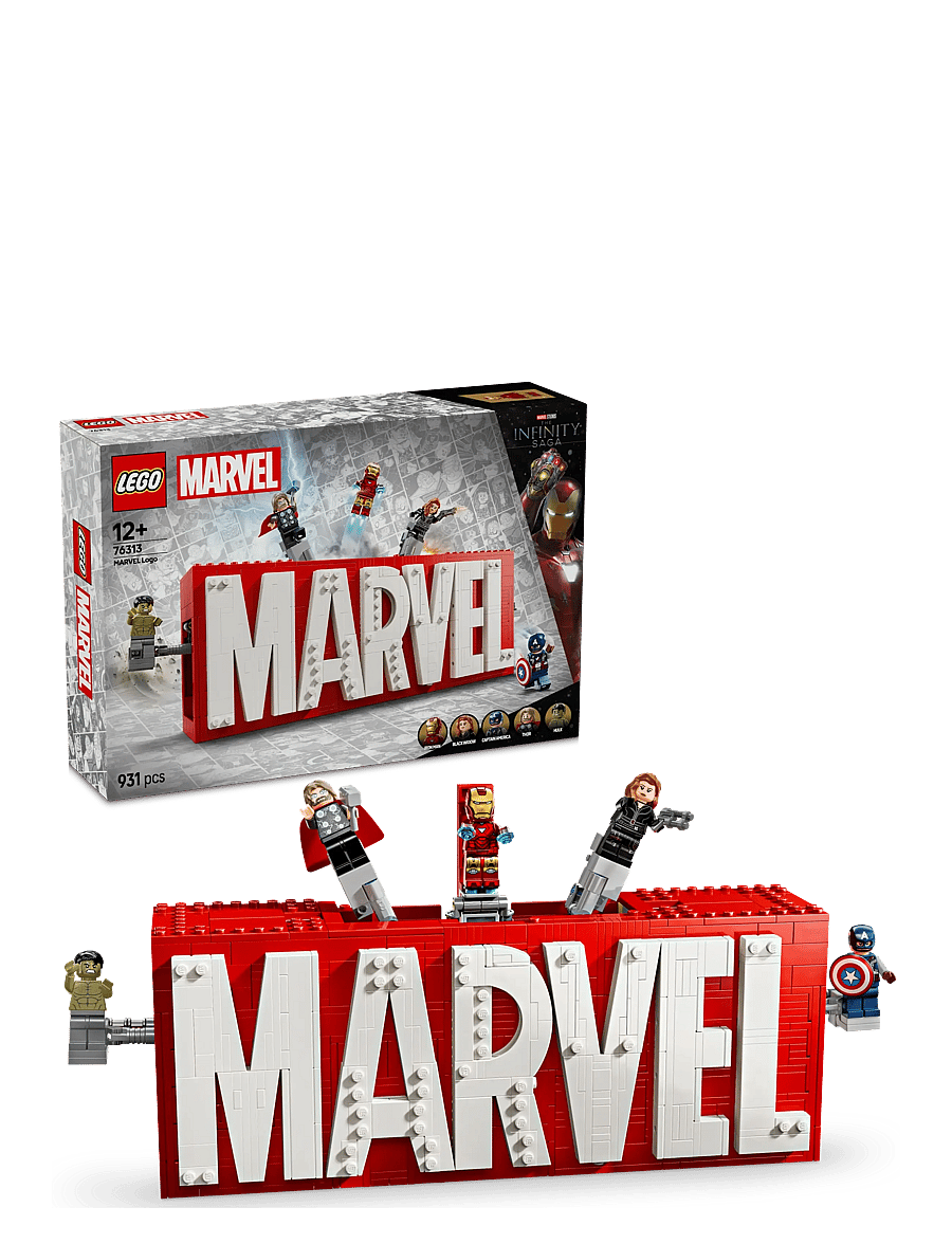 LEGO - Marvel: MARVEL Logo & Minifigures Collectible, Buildable Set 76313 - lego® super heroes - multi - 0