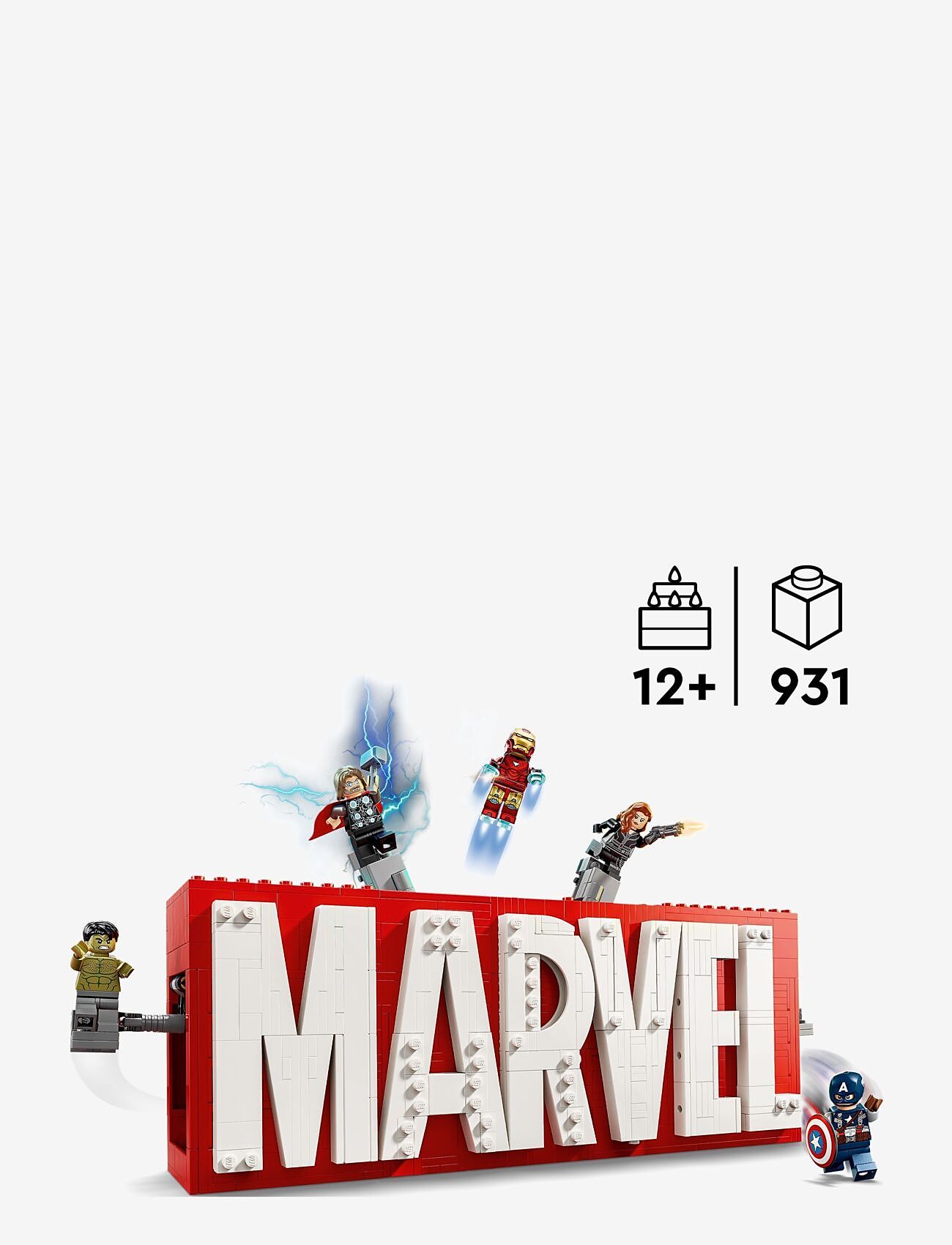LEGO - Marvel: MARVEL Logo & Minifigures Collectible, Buildable Set 76313 - lego super heroes - multi - 2