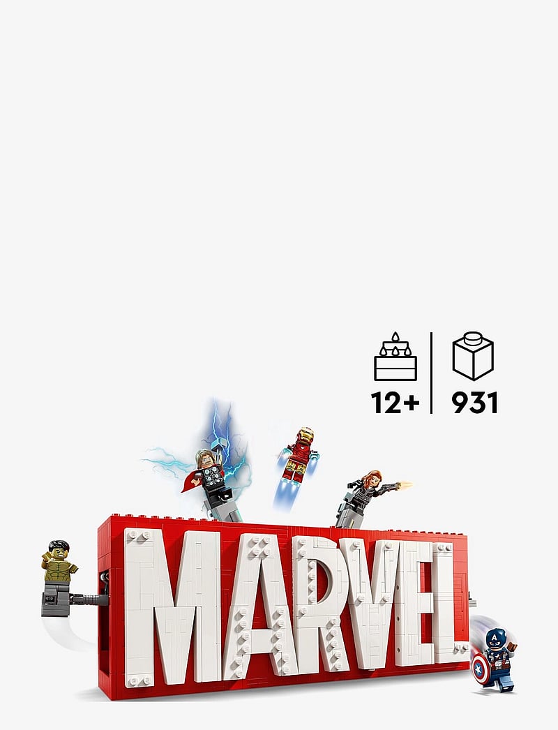 LEGO - Marvel: MARVEL Logo & Minifigures Collectible, Buildable Set 76313 - lego super heroes - multi - 2