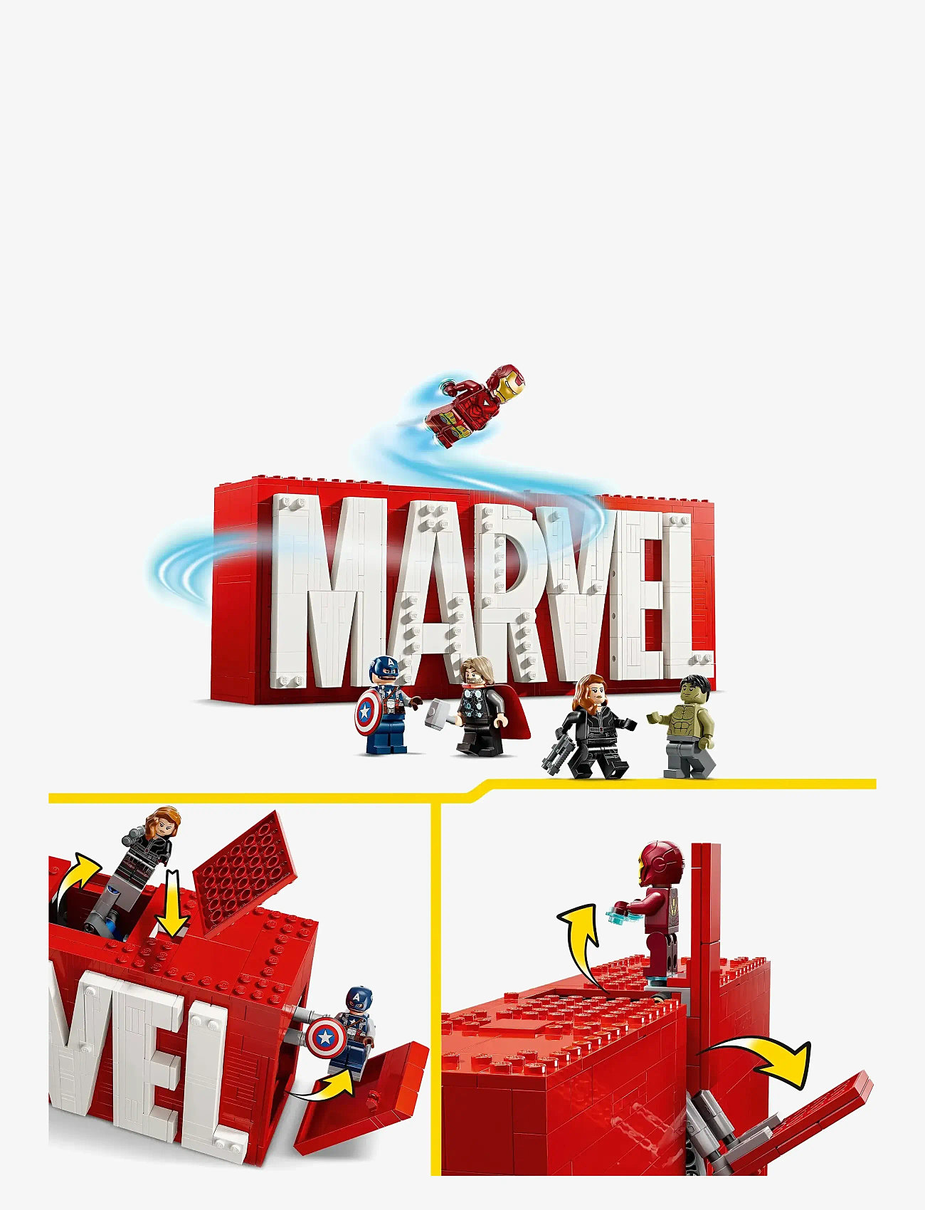 LEGO - Marvel: MARVEL Logo & Minifigures Collectible, Buildable Set 76313 - lego super heroes - multi - 3