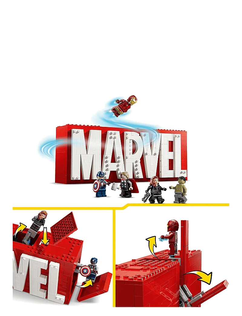 LEGO - Marvel: MARVEL Logo & Minifigures Collectible, Buildable Set 76313 - lego super heroes - multi - 3