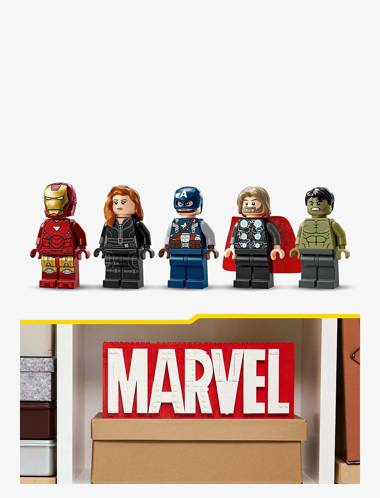 LEGO - Marvel: MARVEL Logo & Minifigures Collectible, Buildable Set 76313 - lego super heroes - multi - 4