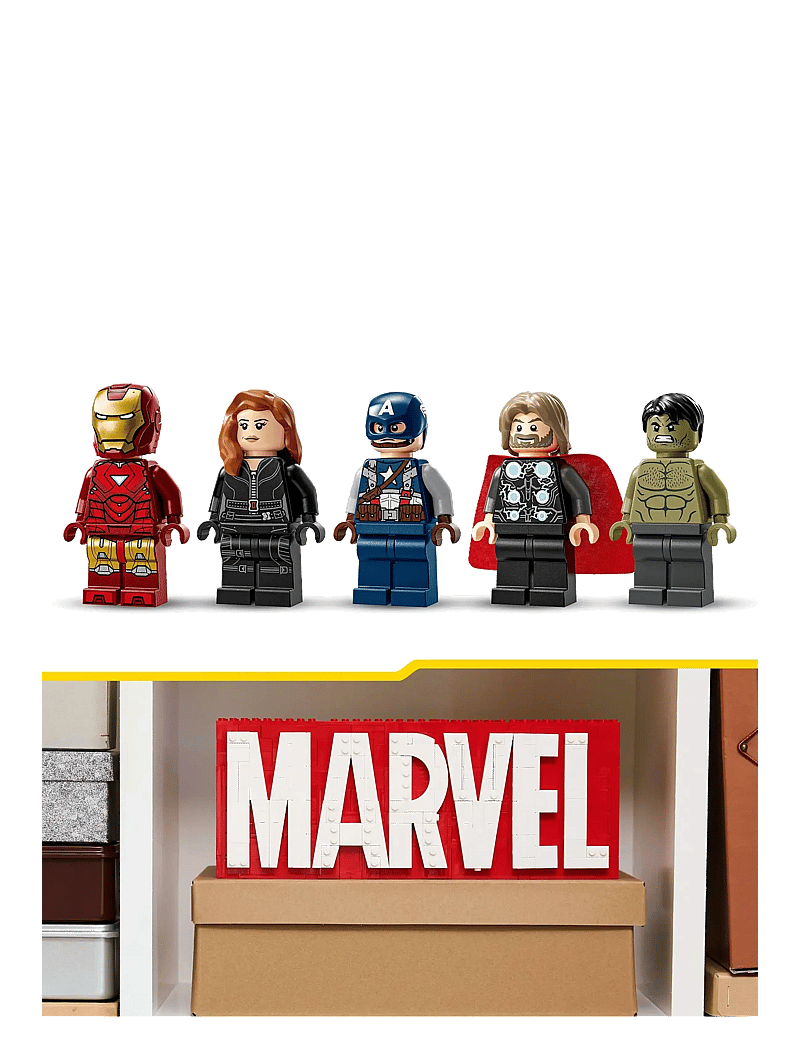 LEGO - Marvel: MARVEL Logo & Minifigures Collectible, Buildable Set 76313 - lego super heroes - multi - 4