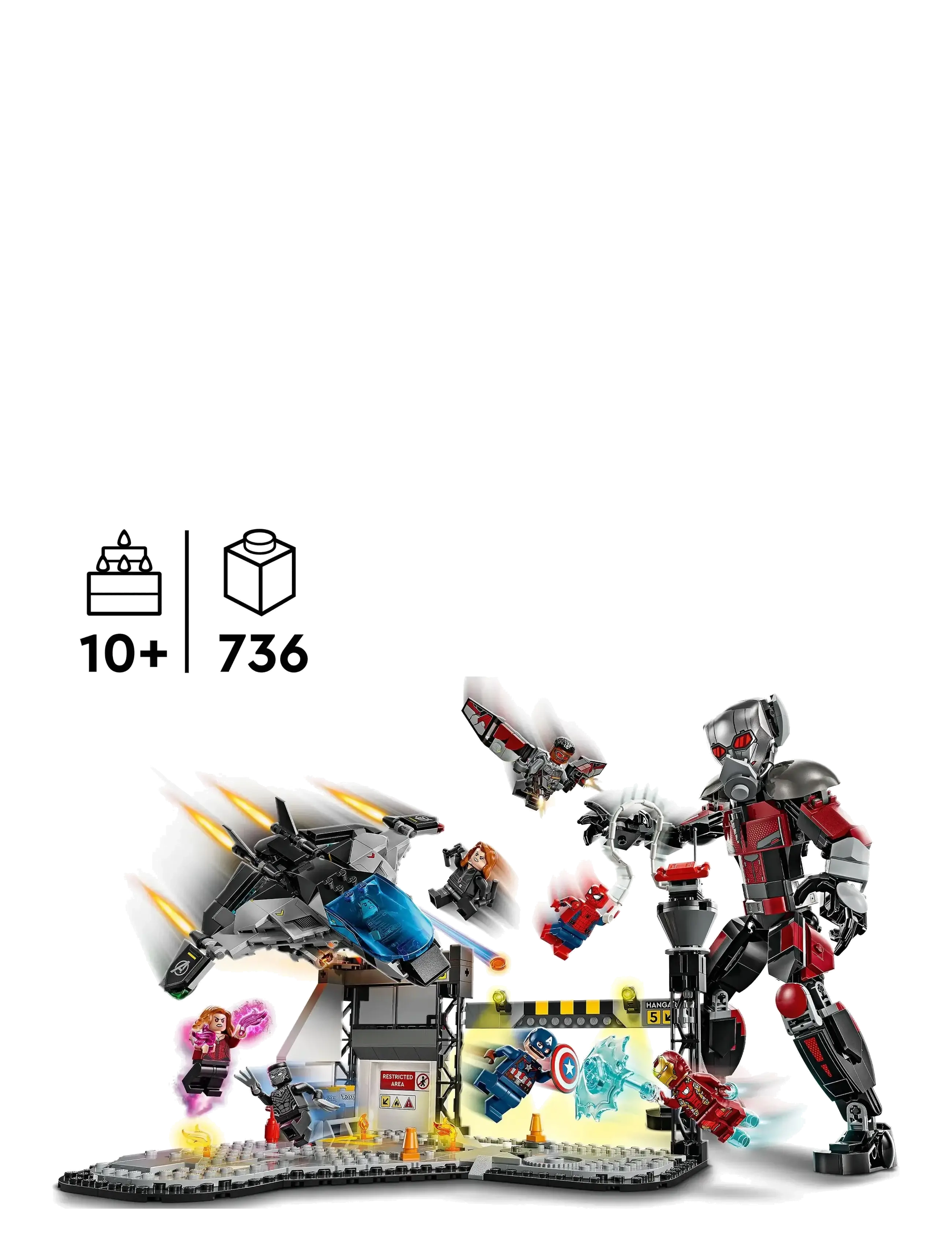 LEGO - Marvel Captain America: Civil War Action Battle Buildable Playset 76314 - hasarfígúrur - multi - 1