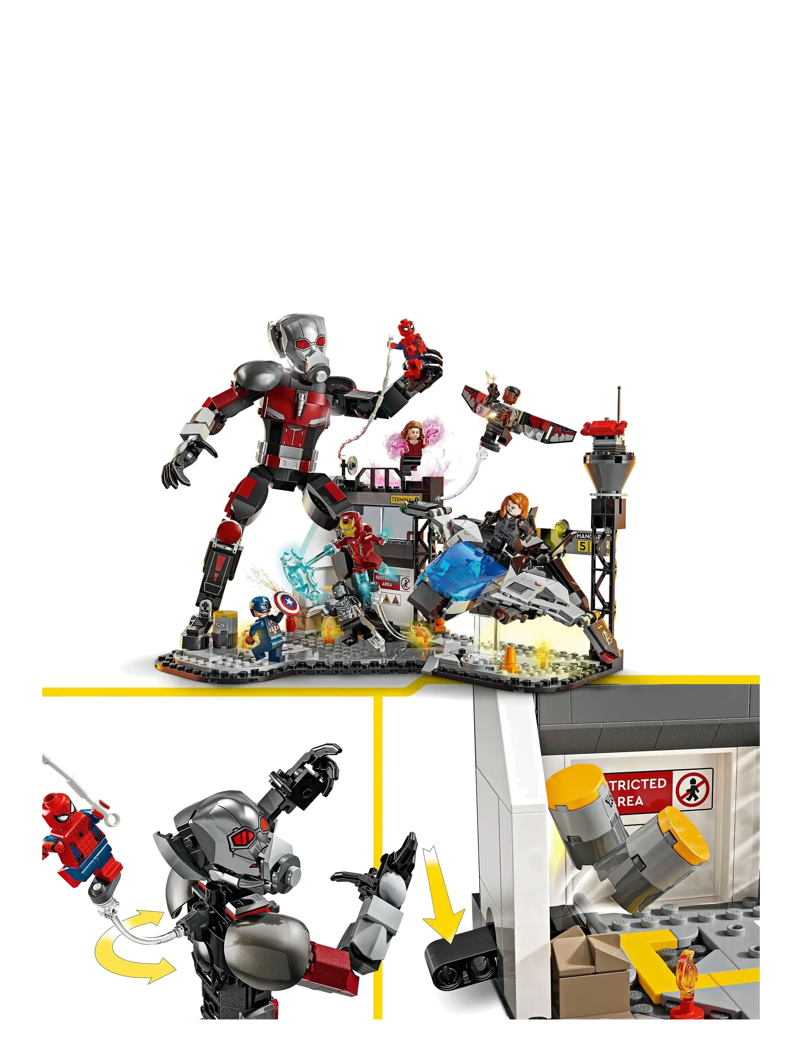 LEGO - Captain America: Civil War actionstrid 76314 - leksakssets & figurer - multi - 3