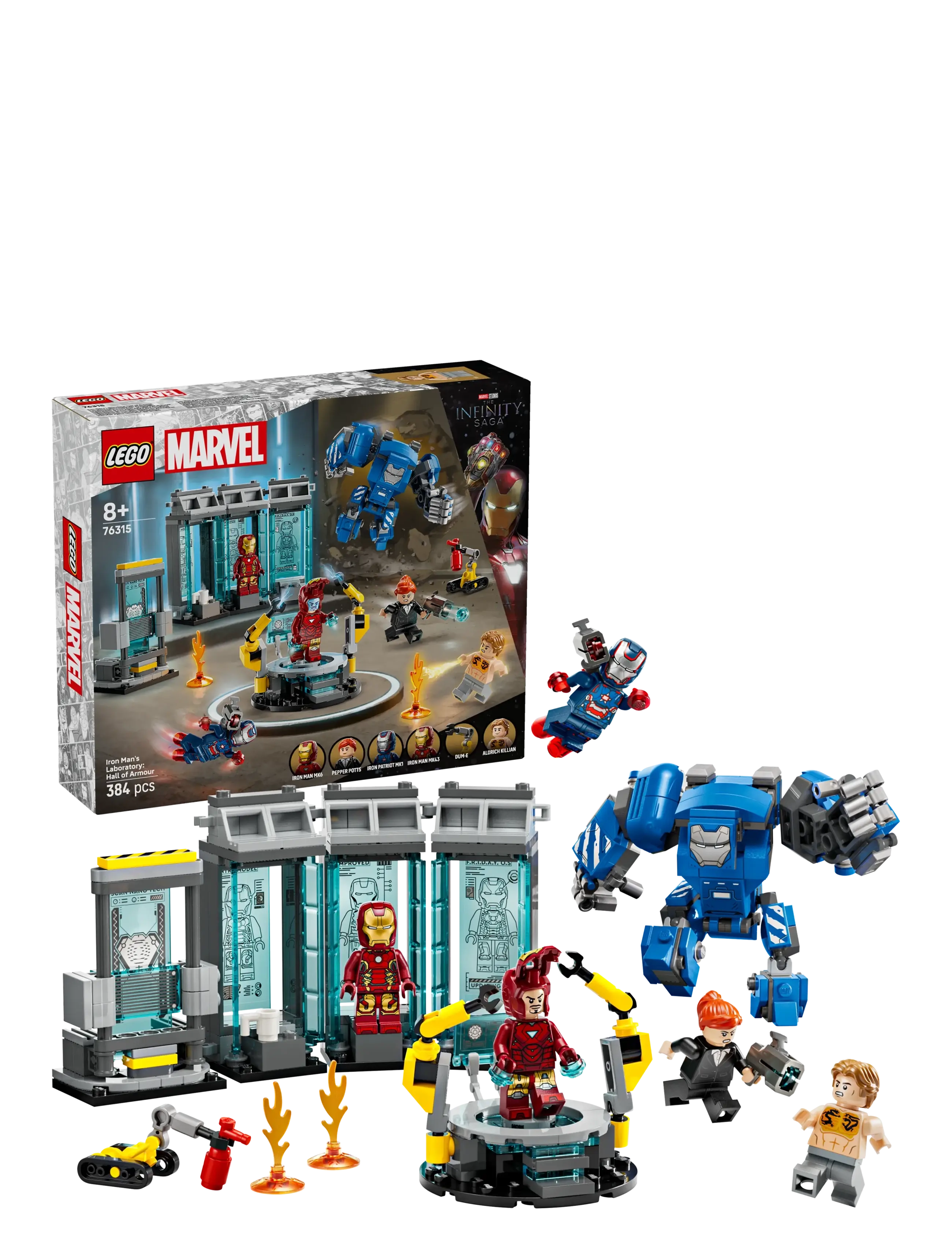 LEGO Iron Mans Laboratorium: Dragtgalleriet, Børn, Lego classic, Multi/mønstret, Str: ONE SIZE