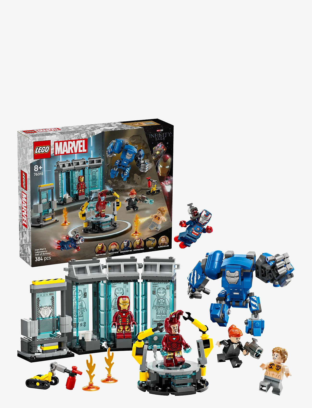 LEGO - Marvel Iron Man’s Laboratory: Hall of Armour with Minifigures 76315 - lego classic - multi - 0