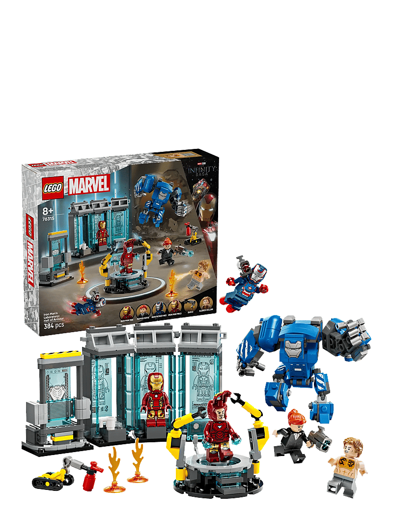 LEGO - Marvel Iron Man’s Laboratory: Hall of Armour with Minifigures 76315 - lego classic - multi - 0