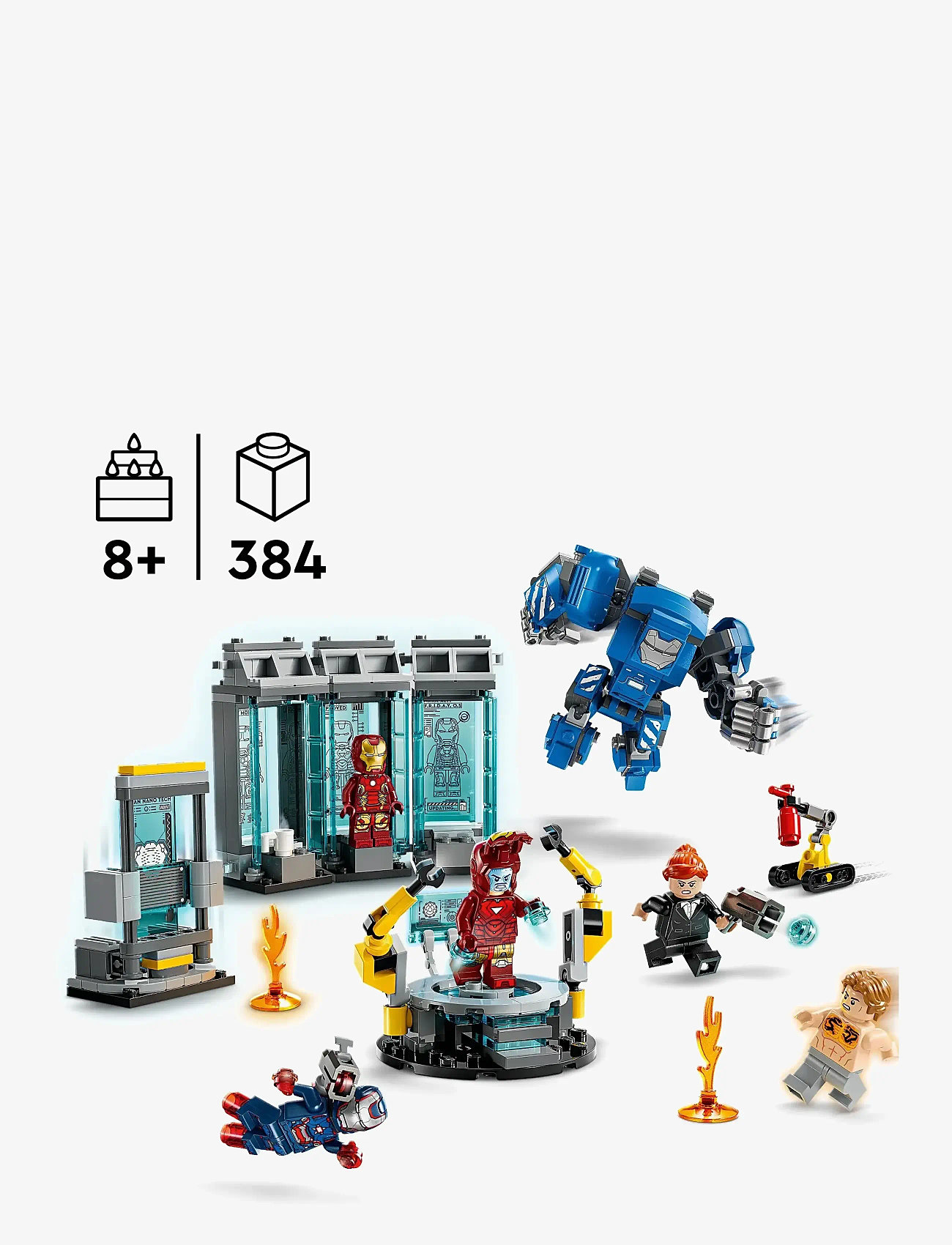 LEGO - Marvel Iron Man’s Laboratory: Hall of Armour with Minifigures 76315 - lego classic - multi - 1