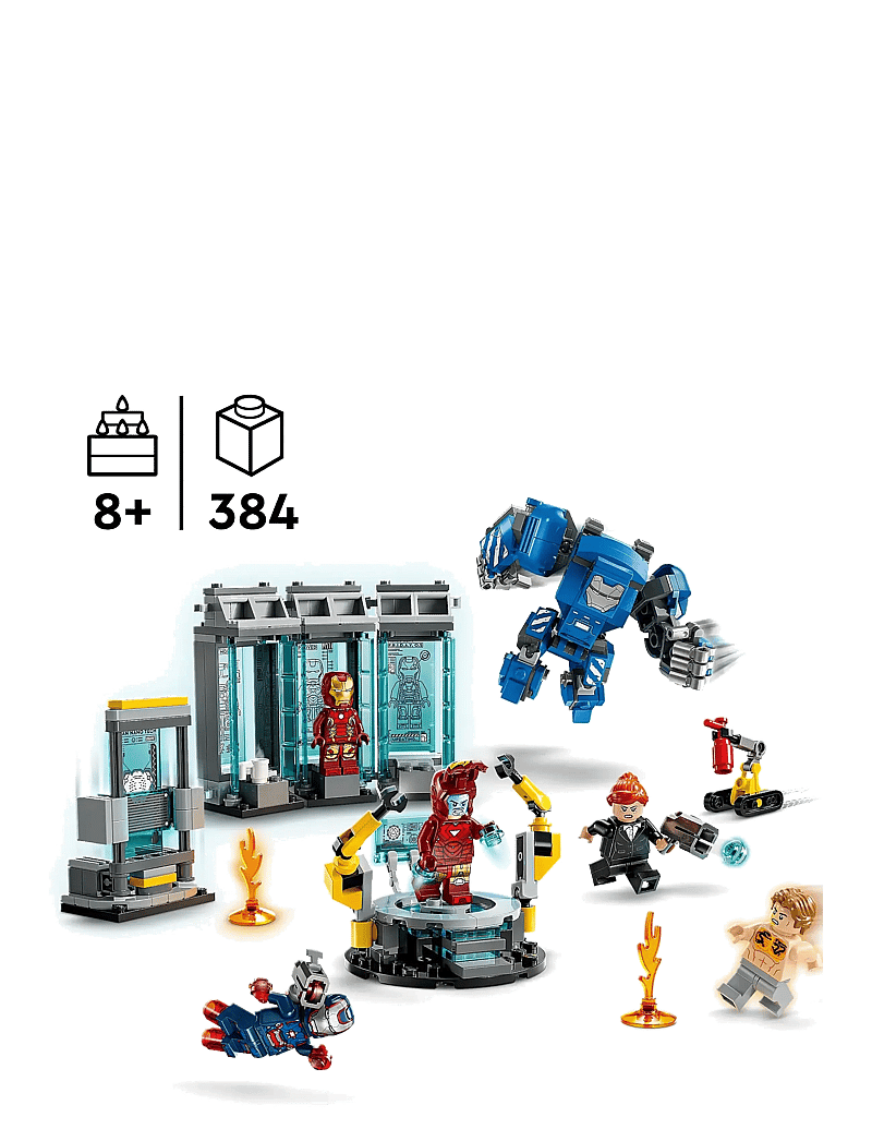 LEGO - Marvel Iron Man’s Laboratory: Hall of Armour with Minifigures 76315 - lego classic - multi - 1