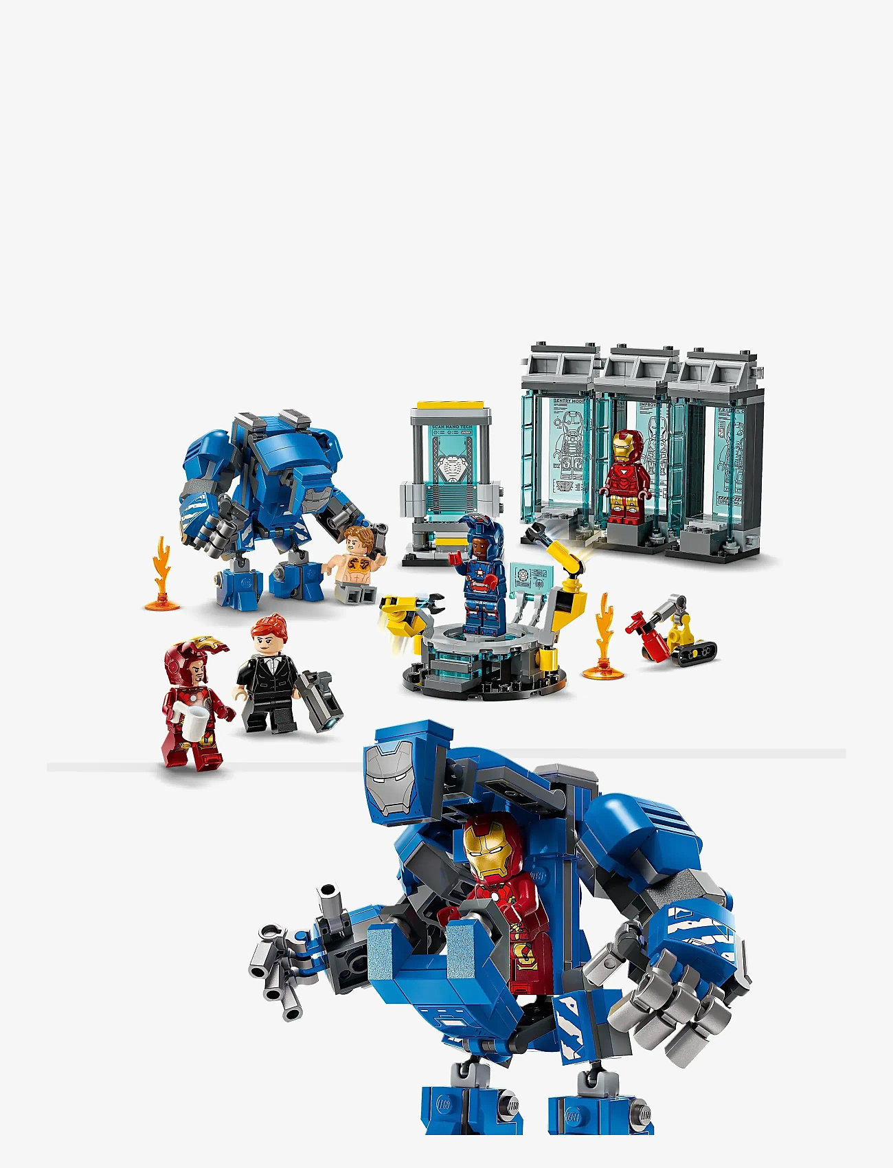 LEGO - Marvel Iron Man’s Laboratory: Hall of Armour with Minifigures 76315 - lego classic - multi - 3