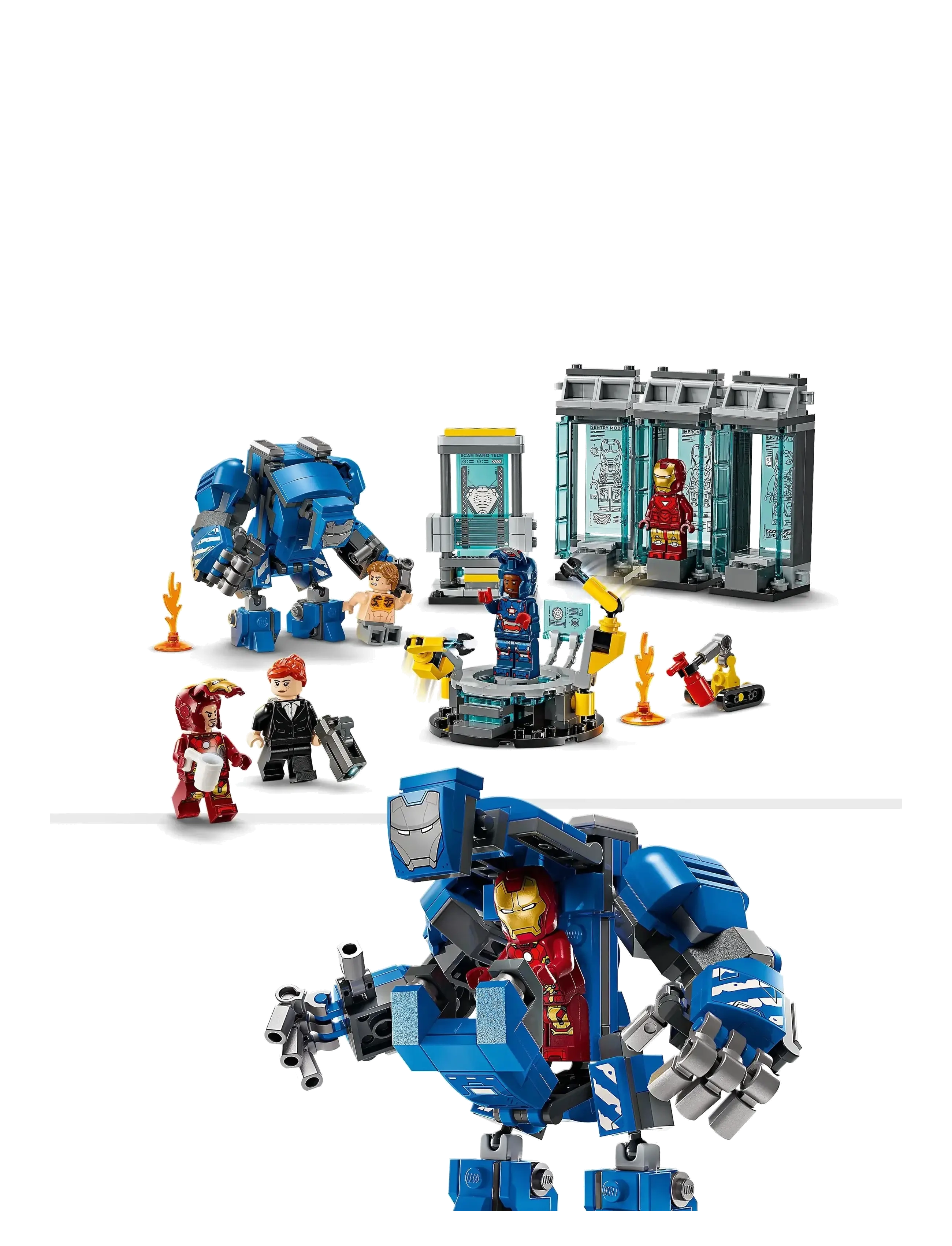 LEGO - Marvel Iron Man’s Laboratory: Hall of Armour with Minifigures 76315 - lego classic - multi - 3