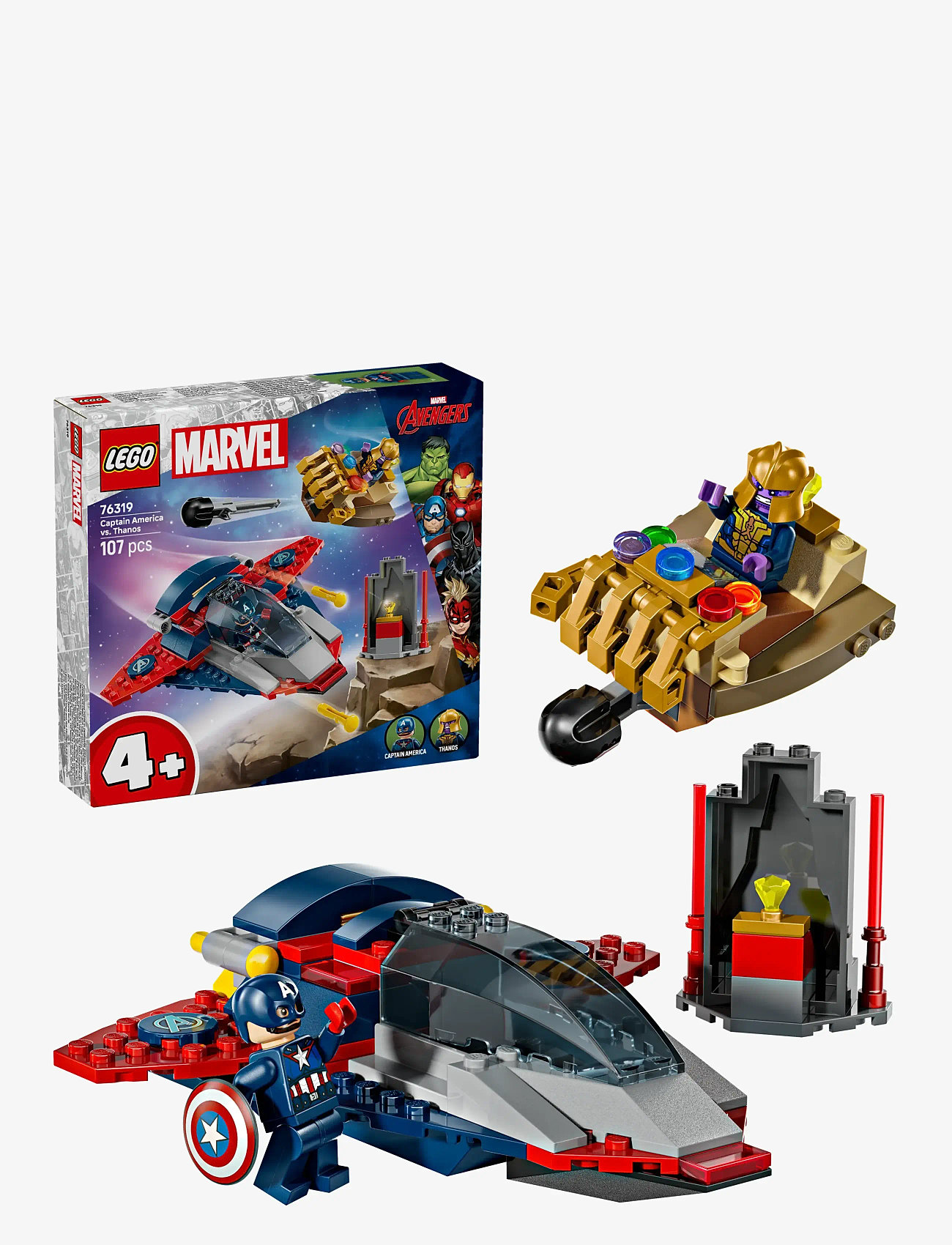 LEGO - Marvel Captain America vs. Thanos with 2 Minifigures 76319 - lego super heroes - multi - 0