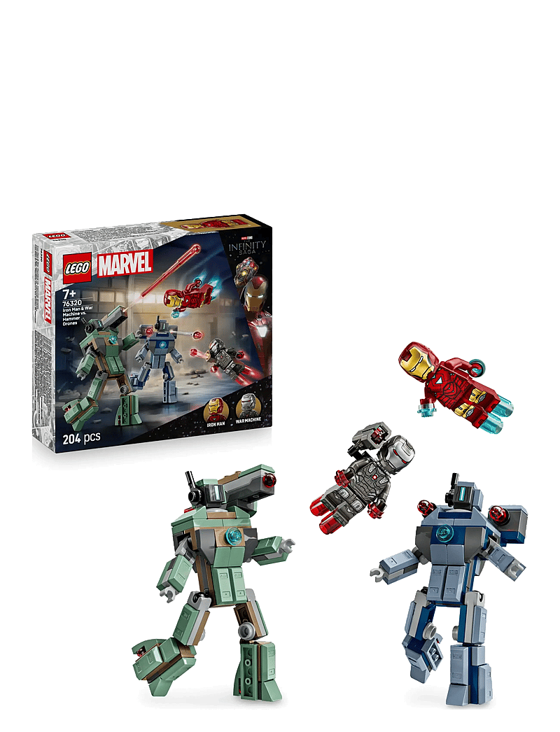 LEGO - Marvel Iron Man & War Machine vs. Hammer Drones Building Toy 76320 - lego® super heroes - multi - 0