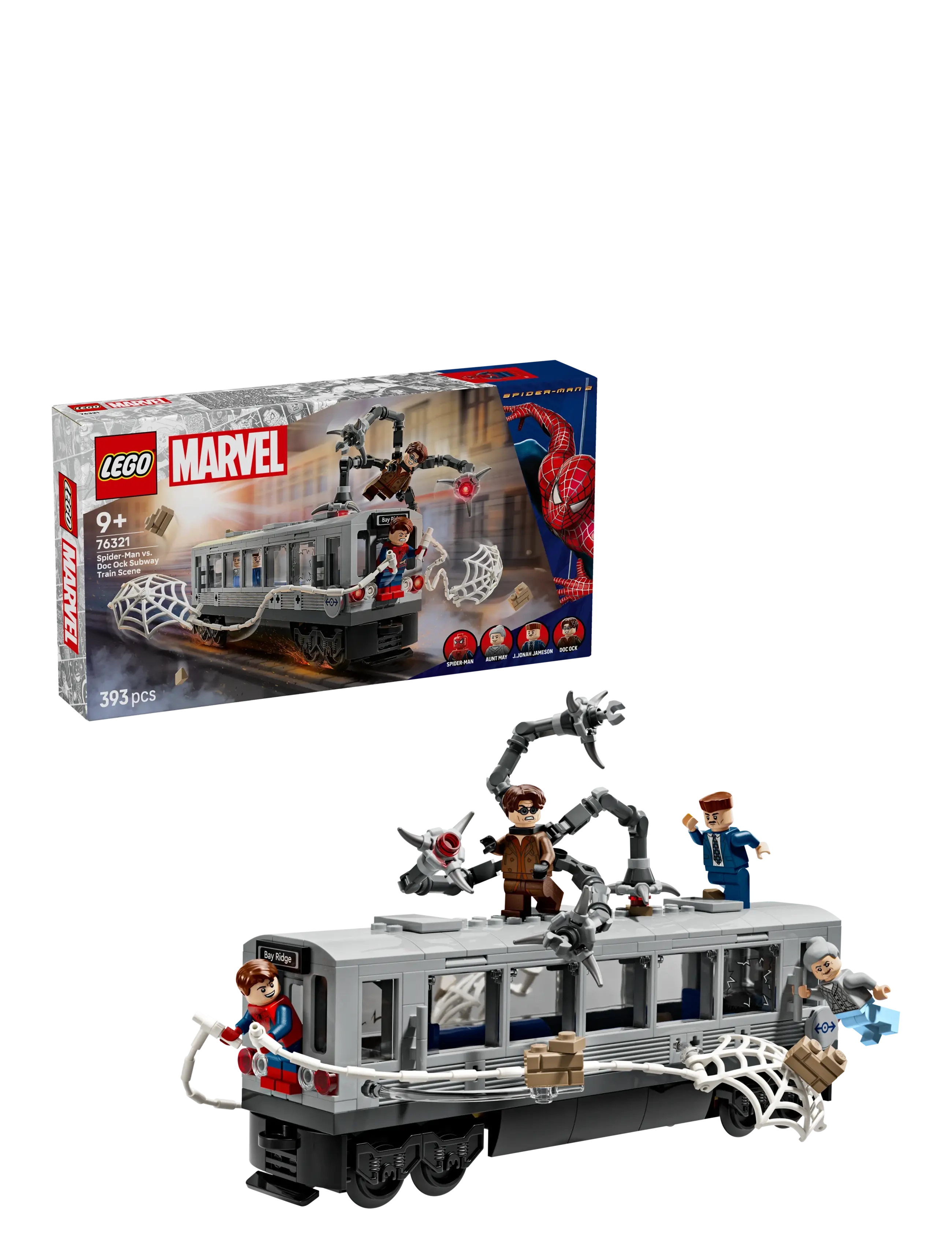 Marvel Spider-Man vs. Doc Ock Subway Train Scene Building Toy 76321 - MULTI