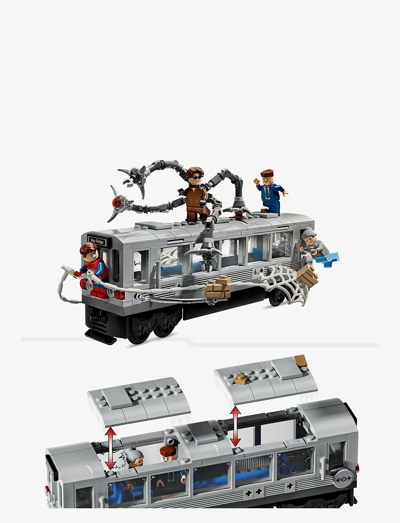 LEGO - Marvel Spider-Man vs. Doc Ock Subway Train Scene Building Toy 76321 - lego super heroes - multi - 5