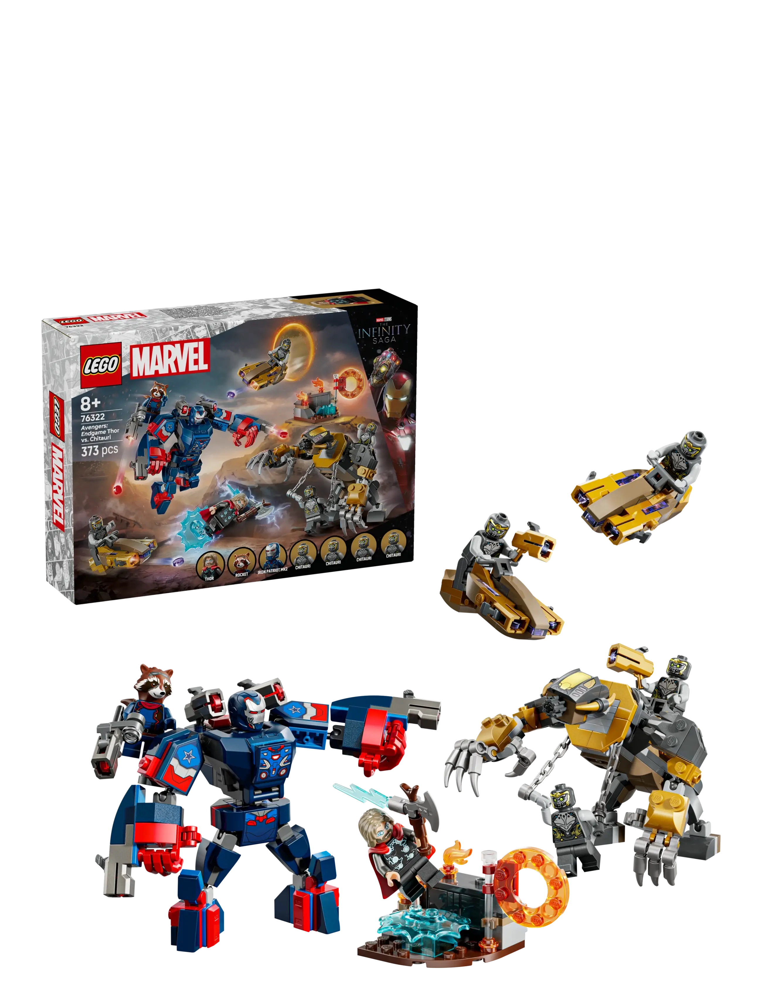 LEGO Marvel Avengers: Endgame Thor Vs. Chitauri Super Hero 76322, Børn, Lego Super Heroes, Multi/mønstret, Str: ONE SIZE
