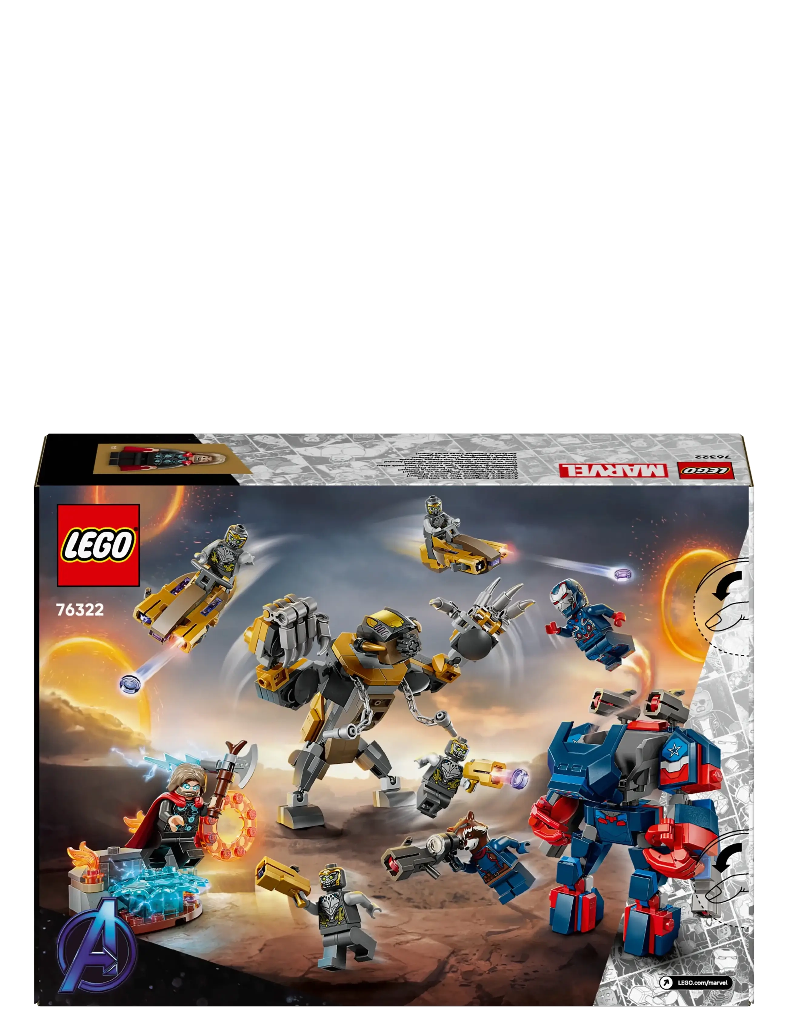LEGO Marvel Avengers: Endgame Thor Vs. Chitauri Super Hero Action