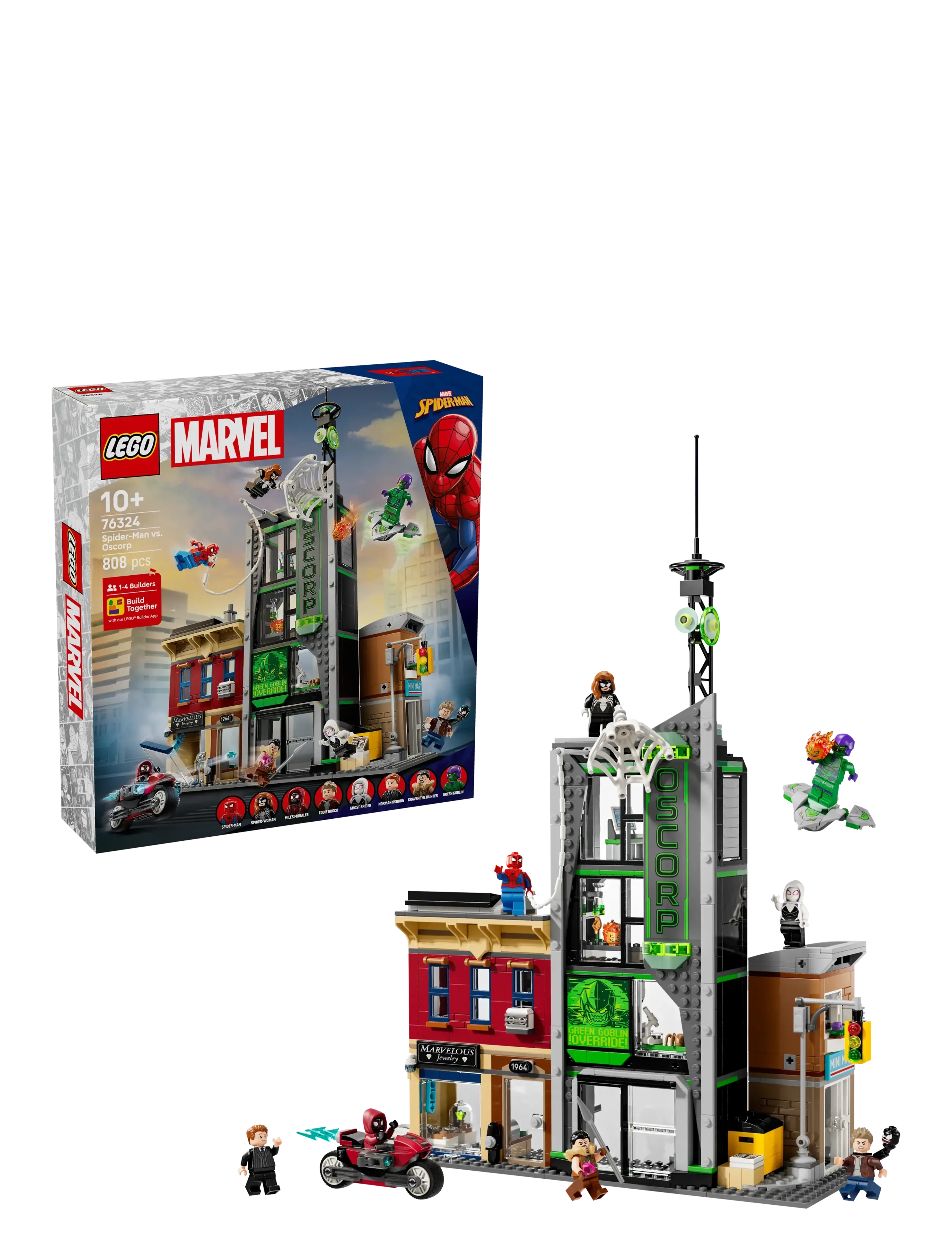 LEGO Marvel Spider-Man Vs. Oscorp, Kids’ Super Hero 76324, One Size, Multi/patterned, Lego Legetøj > Lego Super Heroes, Børn