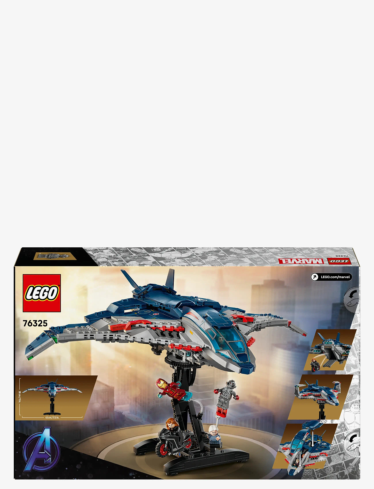 LEGO Marvel Avengers: Age Of Ultron Quinjet, Kids' Building Kit 76325 – lego®  super heroes –, image size:800x1046