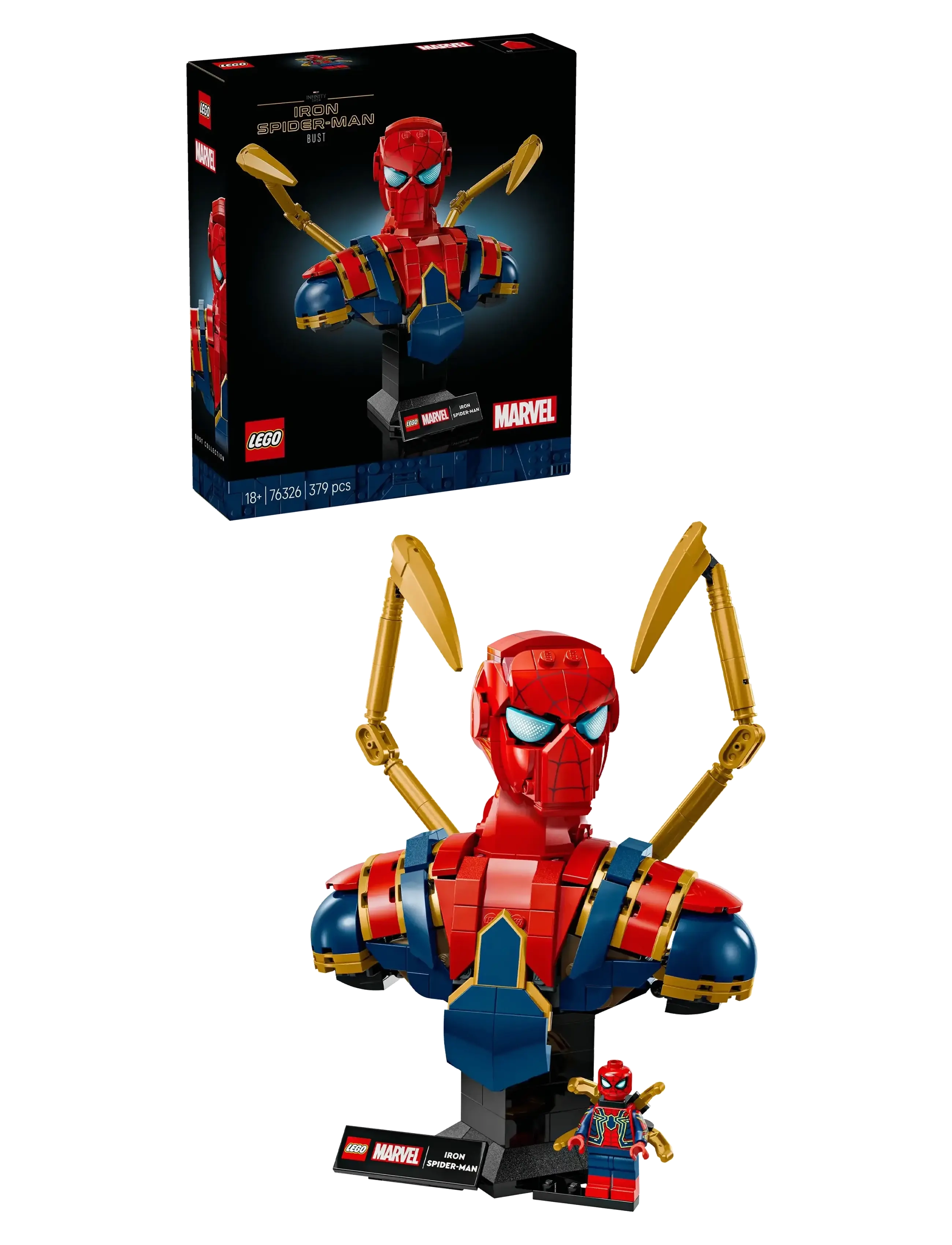 LEGO Marvel Iron Spider-Man Bust Collectible 76326, One Size, Lego Spielzeug, Mehrfarbig/gemustert - Super Heroes, Homeware