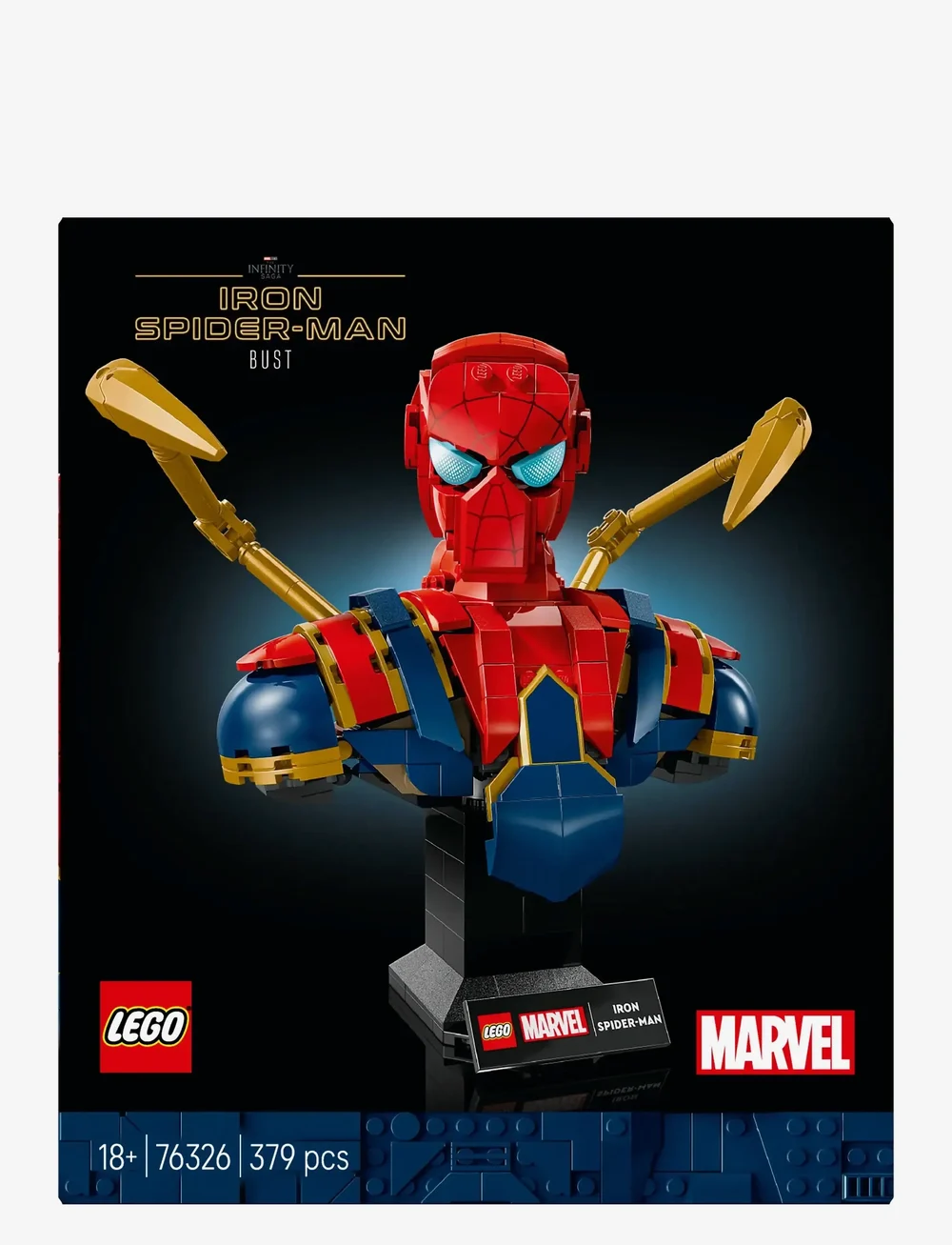 LEGO - Marvel Iron Spider-Man Bust Collectible Adult Building Set 76326 - lego adults welcome - multi - 2