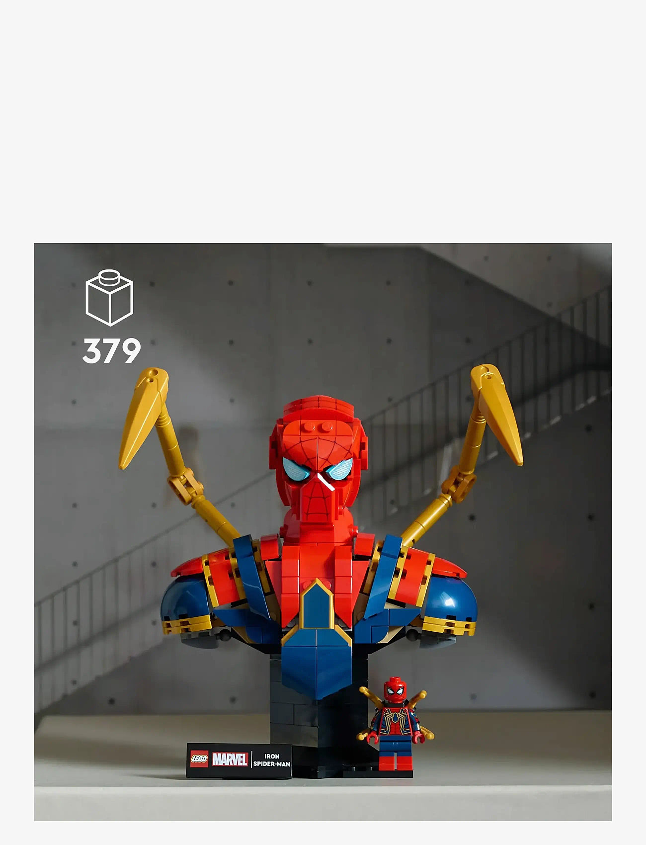 LEGO - Marvel Iron Spider-Man Bust Collectible Adult Building Set 76326 - lego adults welcome - multi - 5