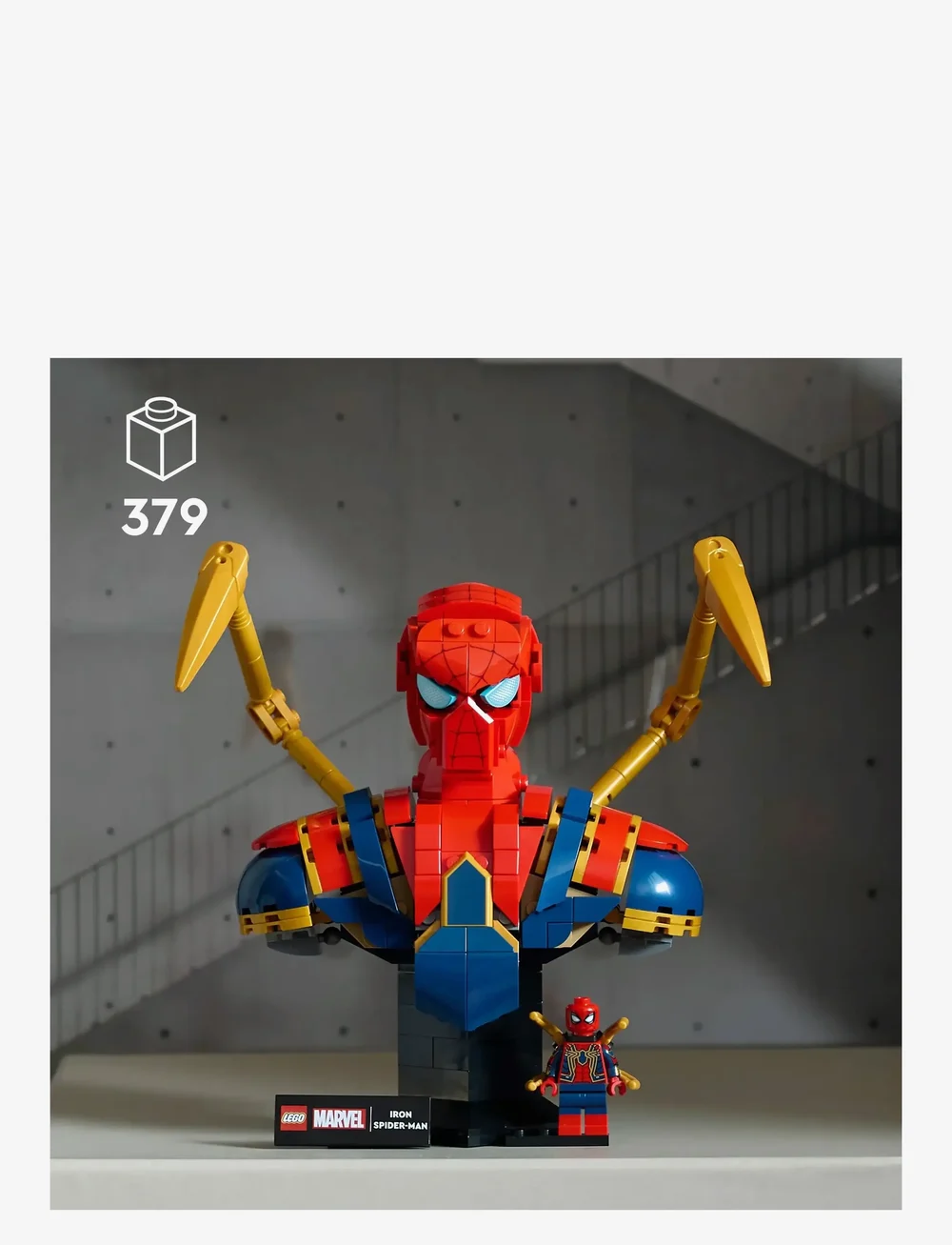 LEGO - Marvel Iron Spider-Man Bust Collectible Adult Building Set 76326 - lego adults welcome - multi - 5