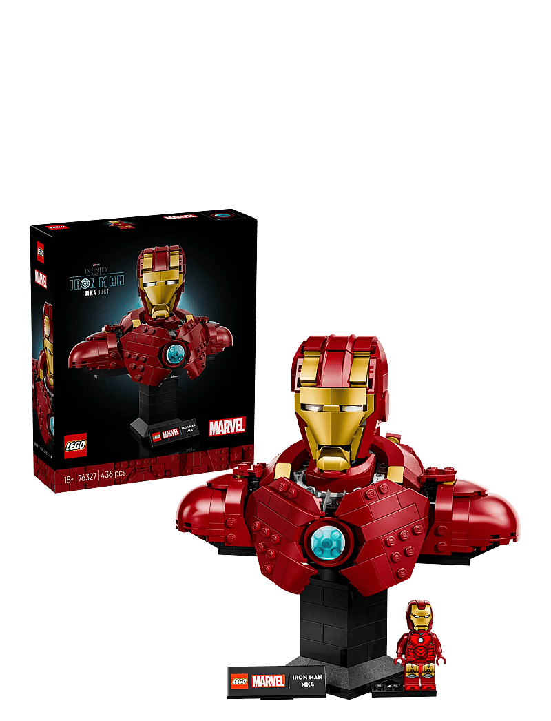 LEGO - Marvel Iron Man MK4 Bust, Buildable Model for Adults with Minifigure 76327 - lego adults welcome - multi - 0