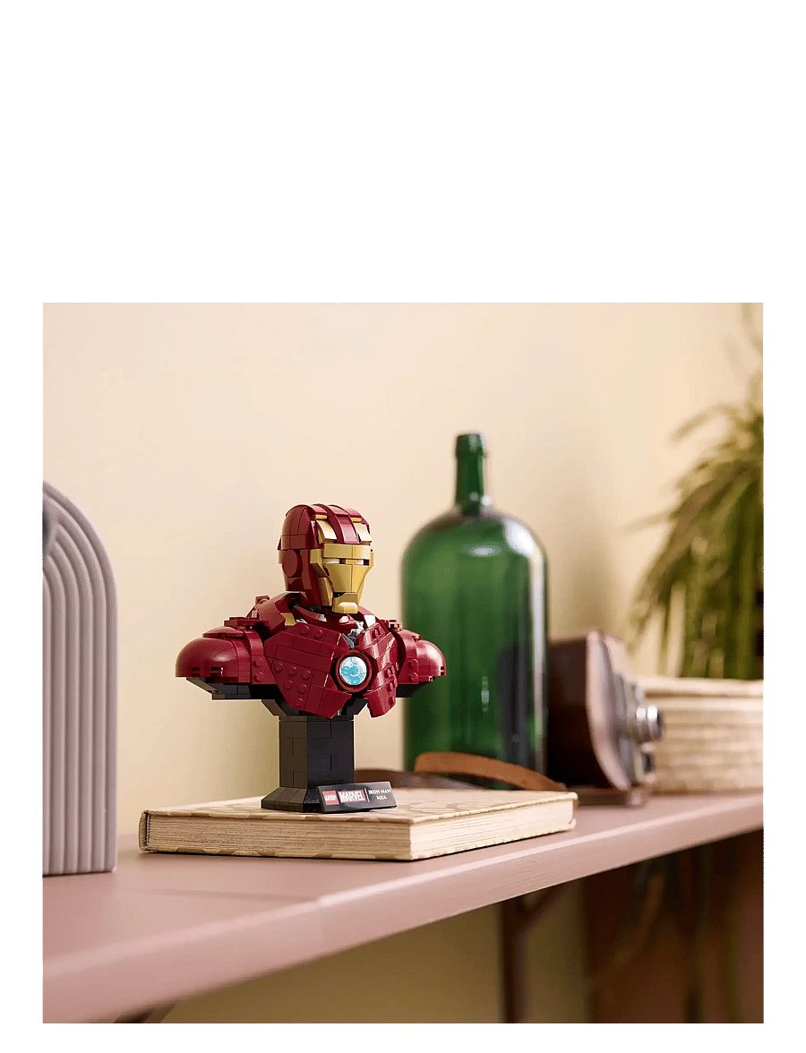 LEGO - Marvel Iron Man MK4 Bust, Buildable Model for Adults with Minifigure 76327 - lego® super heroes - multi - 3