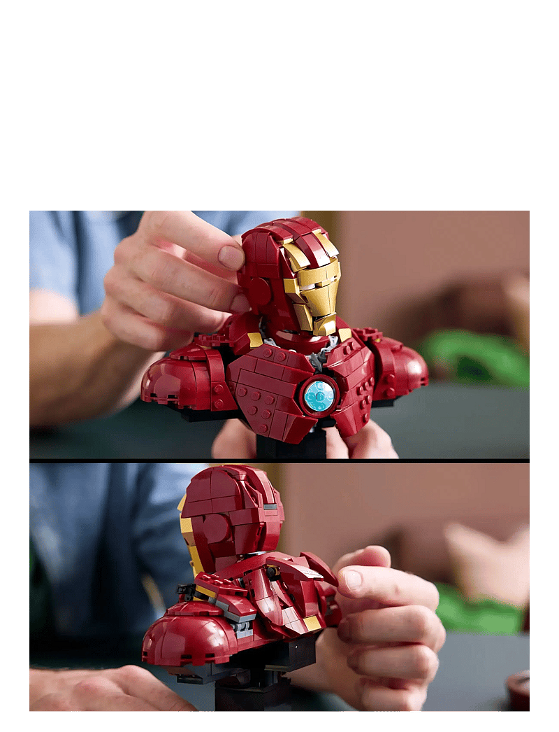 LEGO - Marvel Iron Man MK4 Bust, Buildable Model for Adults with Minifigure 76327 - lego adults welcome - multi - 4