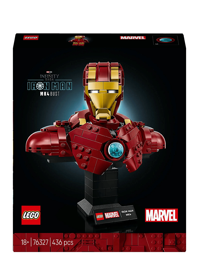 LEGO - Marvel Iron Man MK4 Bust, Buildable Model for Adults with Minifigure 76327 - lego adults welcome - multi - 5