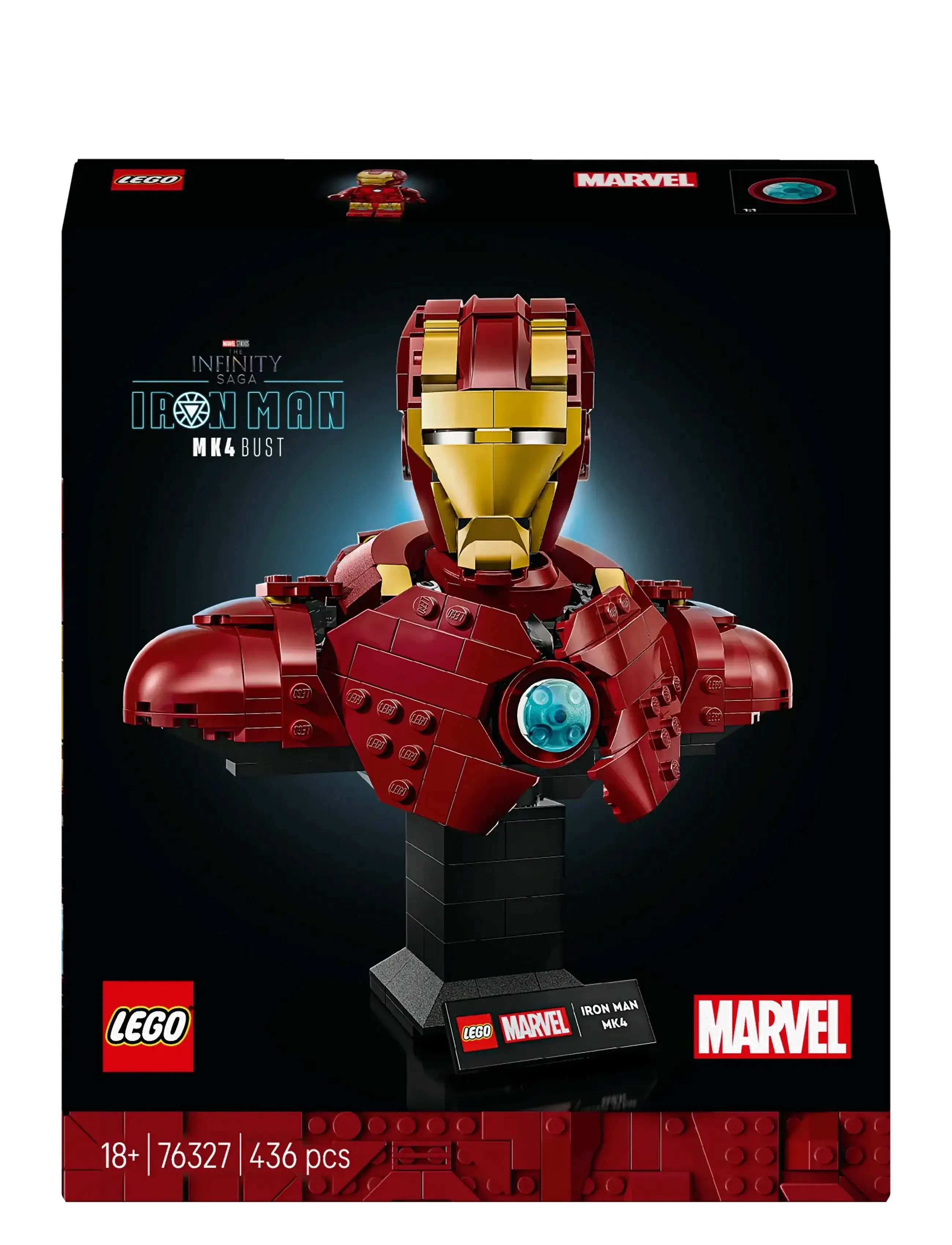 LEGO - Marvel Iron Man MK4 Bust, Buildable Model for Adults with Minifigure 76327 - lego® super heroes - multi - 5