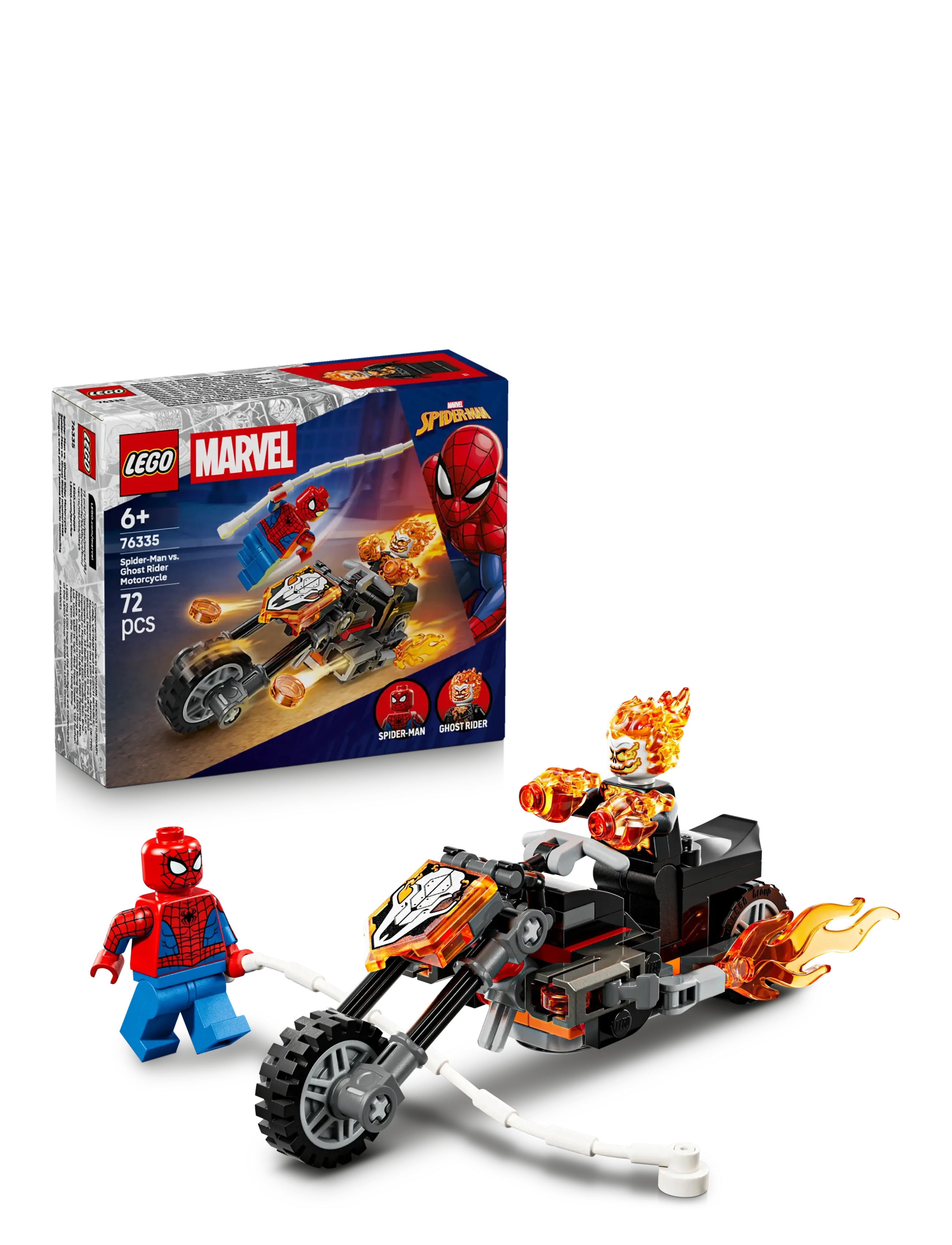 LEGO Spider-Man Mod Ghost Rider På Motorcykel 76335, One Size, Lego Spielzeug, Rot - Super Heroes, Kinder